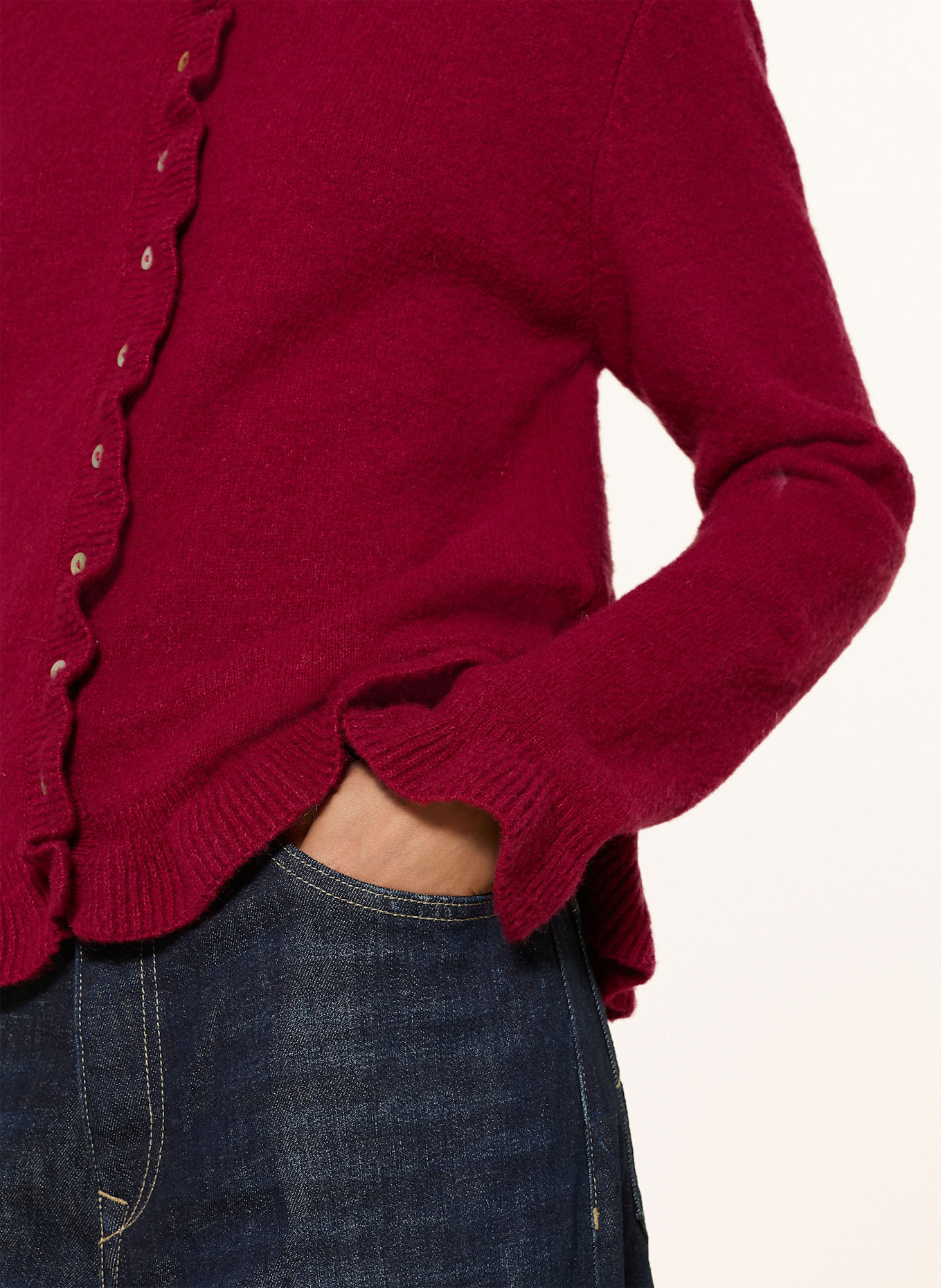 Rich & Royal Strickjacke: DUNKELROT