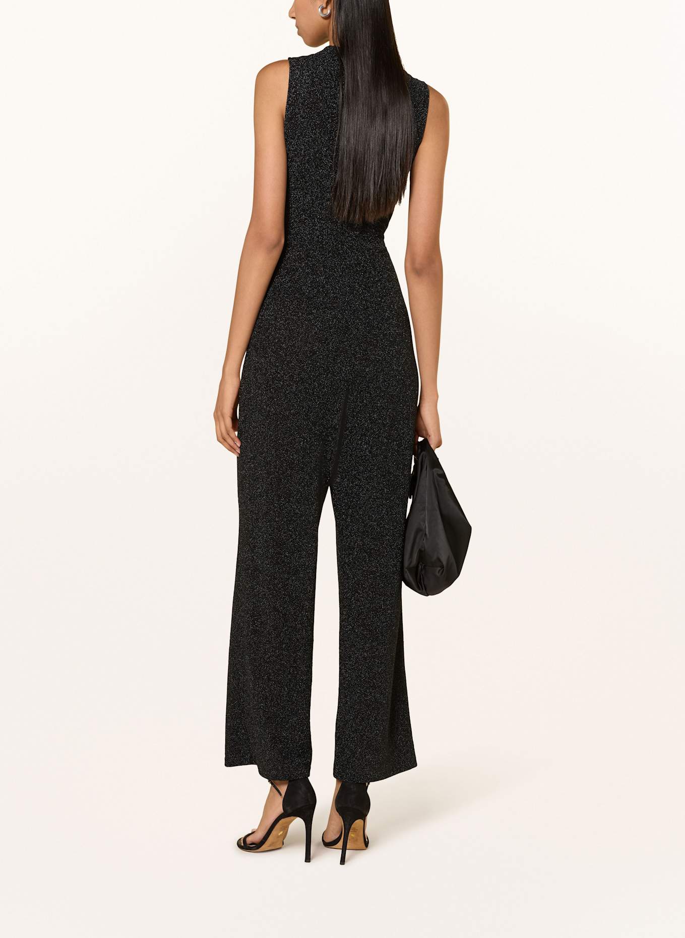 Rich & Royal Jumpsuit mit Glitzergarn: SCHWARZ