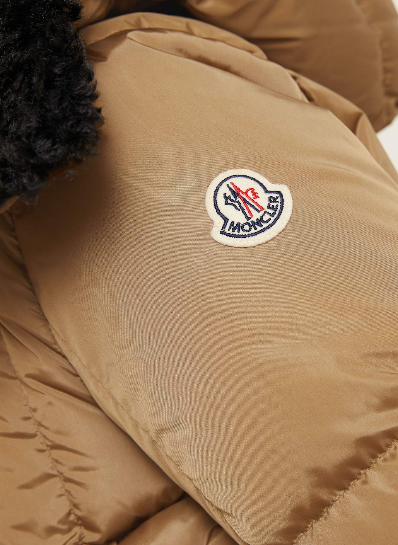 MONCLER Daunenjacke CASTELNOU mit Teddyfell: BRAUN