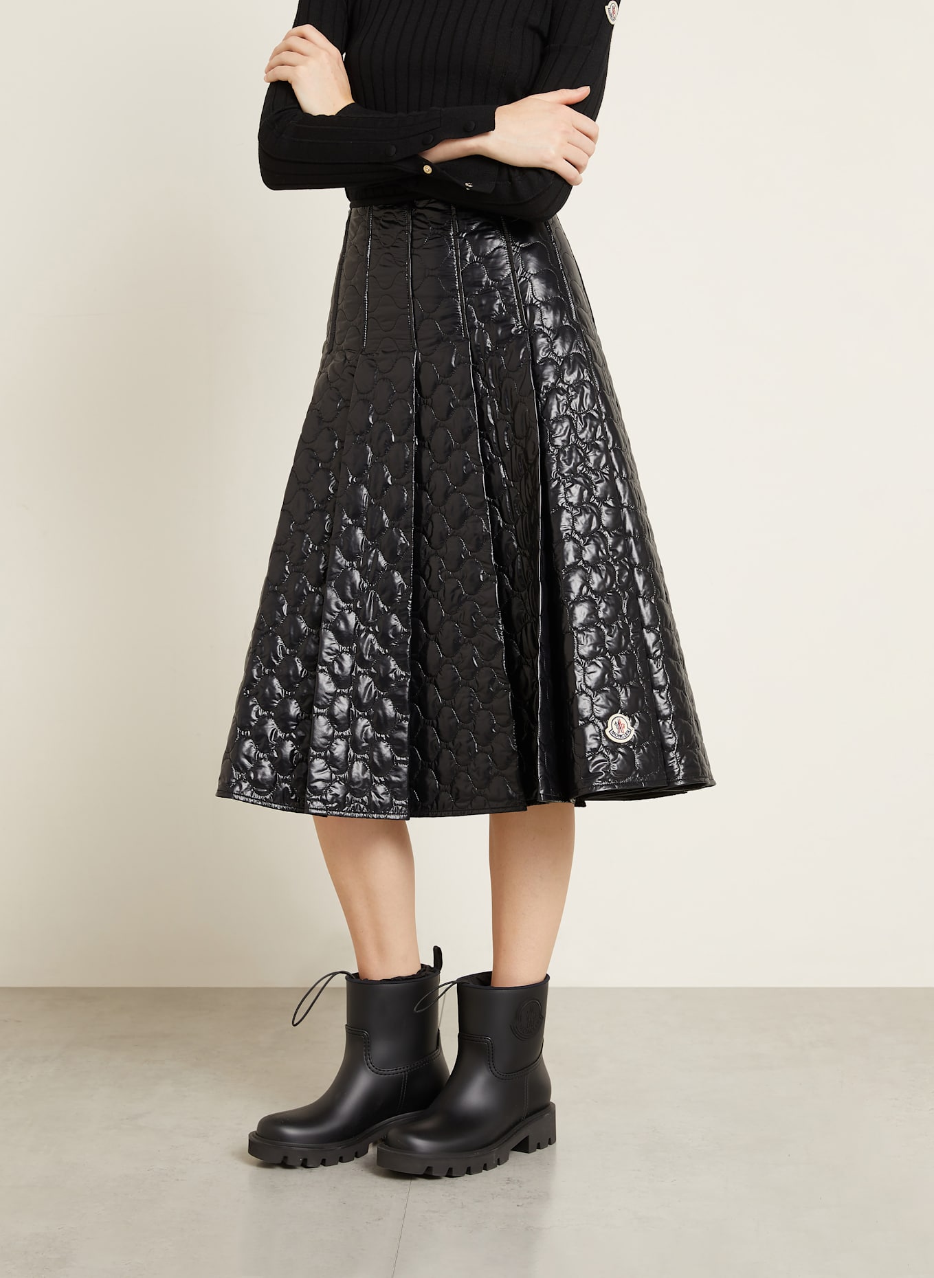 MONCLER Faltenrock: SCHWARZ