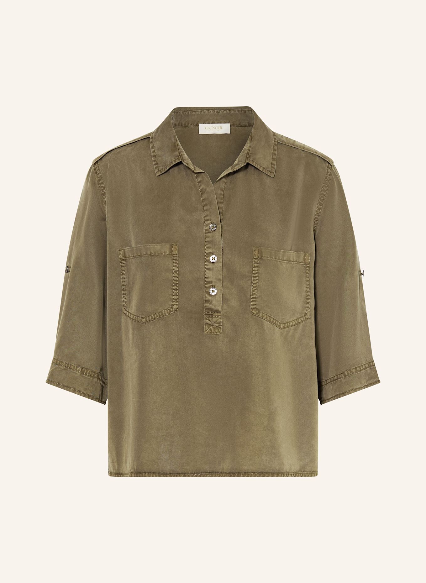 CATNOIR Blusenshirt mit 3/4-Arm: OLIV