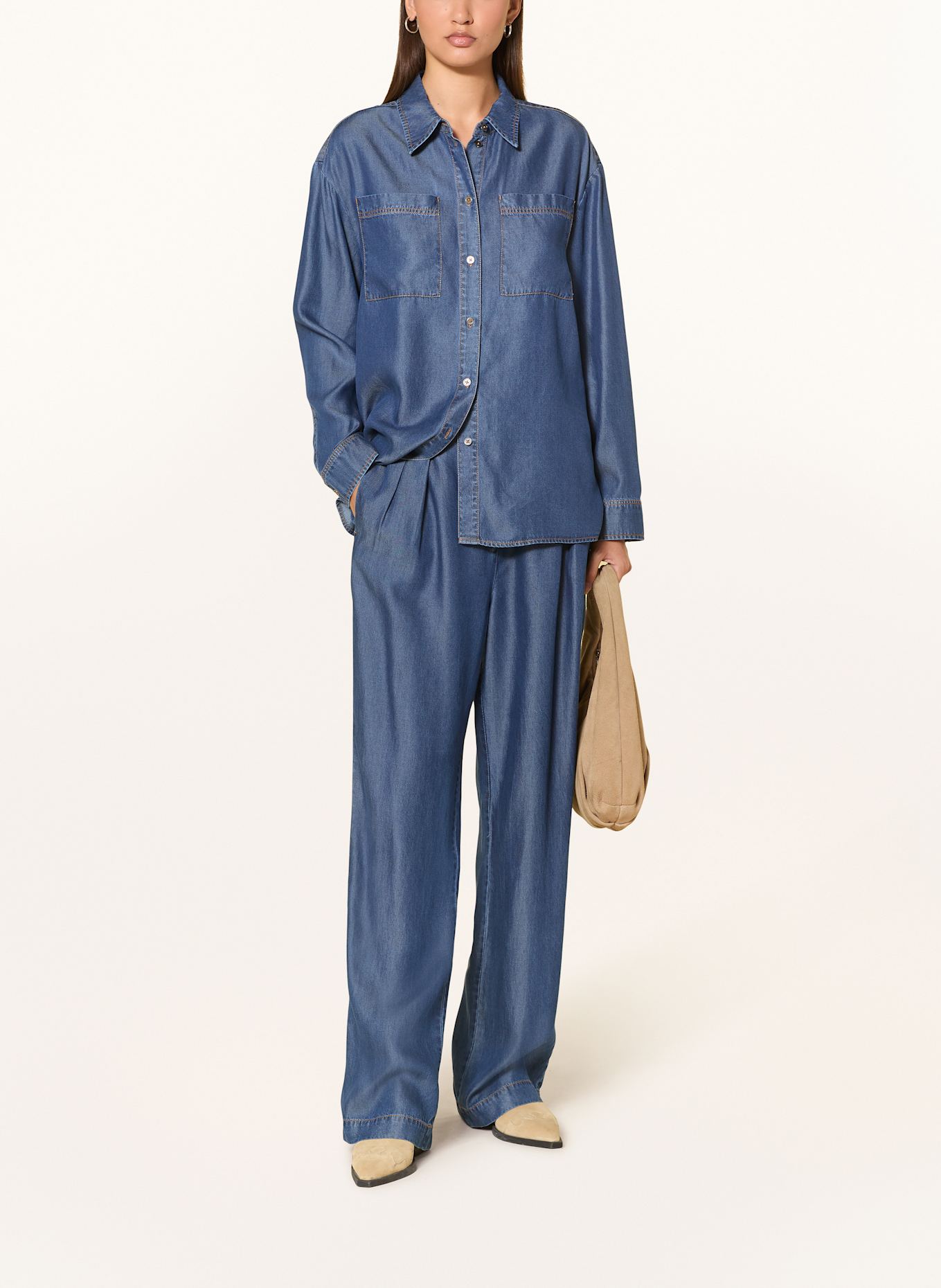 CATNOIR Marlenehose und Jeansoptik: BLAU