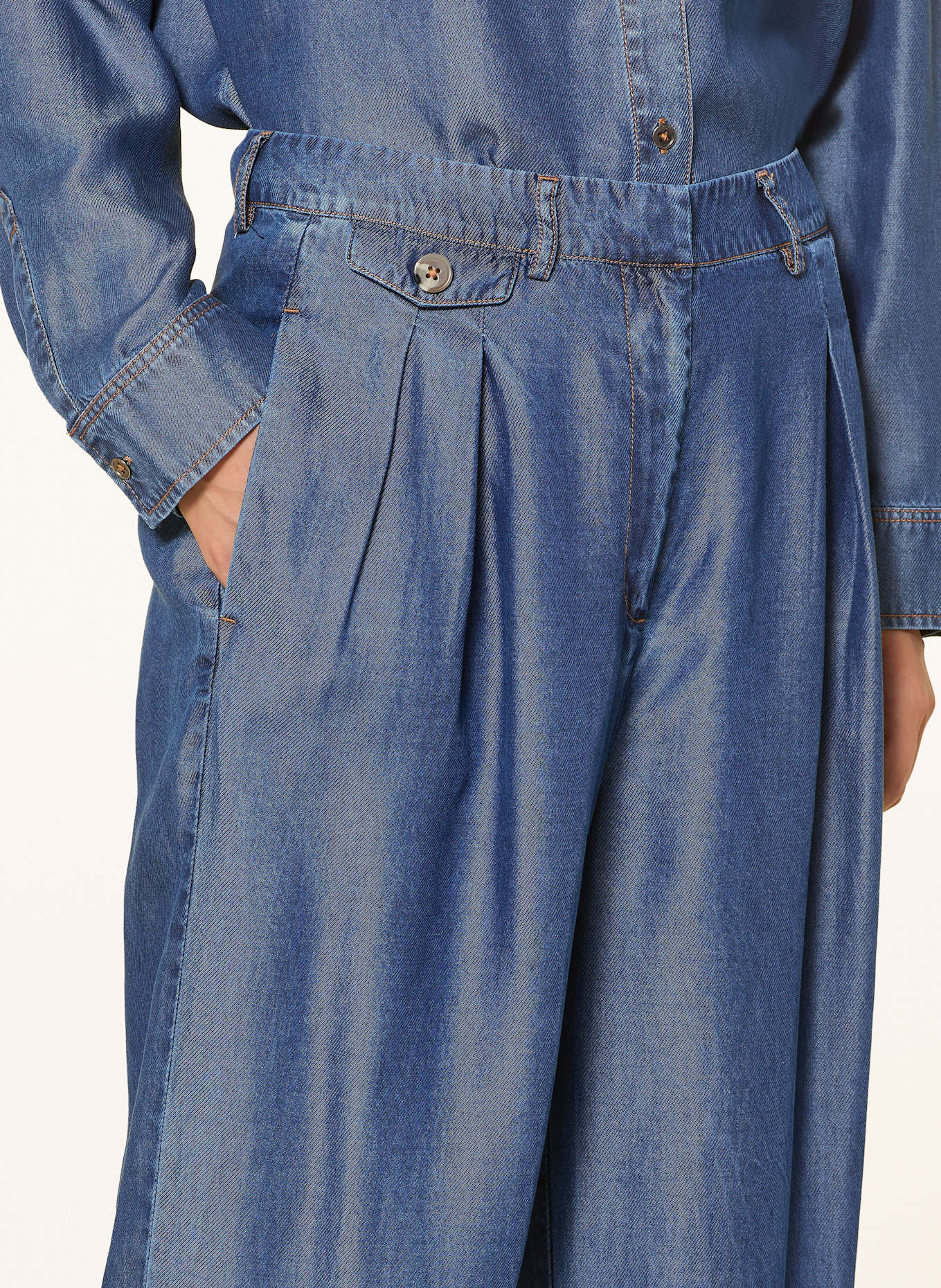 CATNOIR Marlenehose und Jeansoptik: BLAU