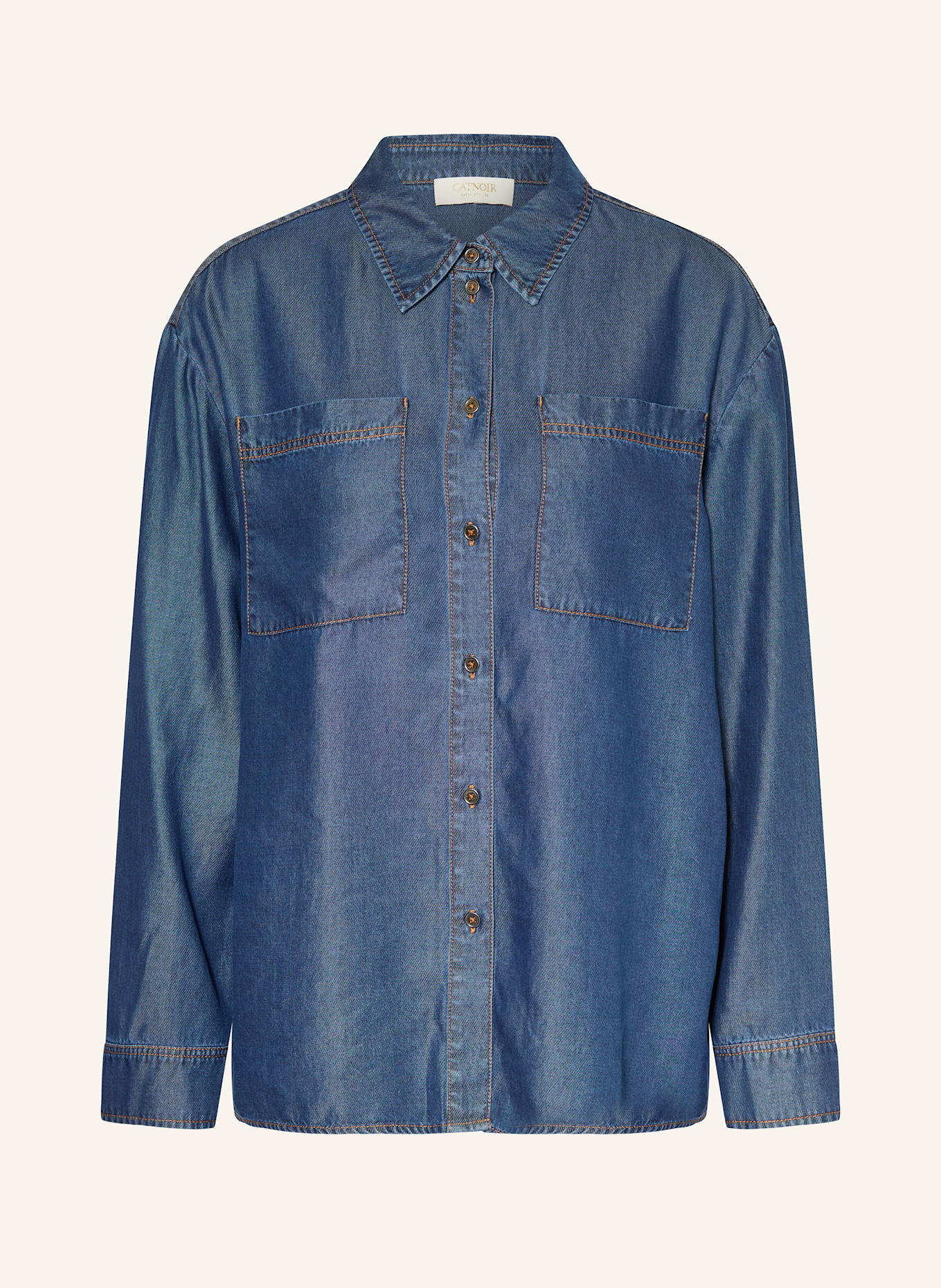 CATNOIR Hemdbluse in Jeansoptik: BLAU