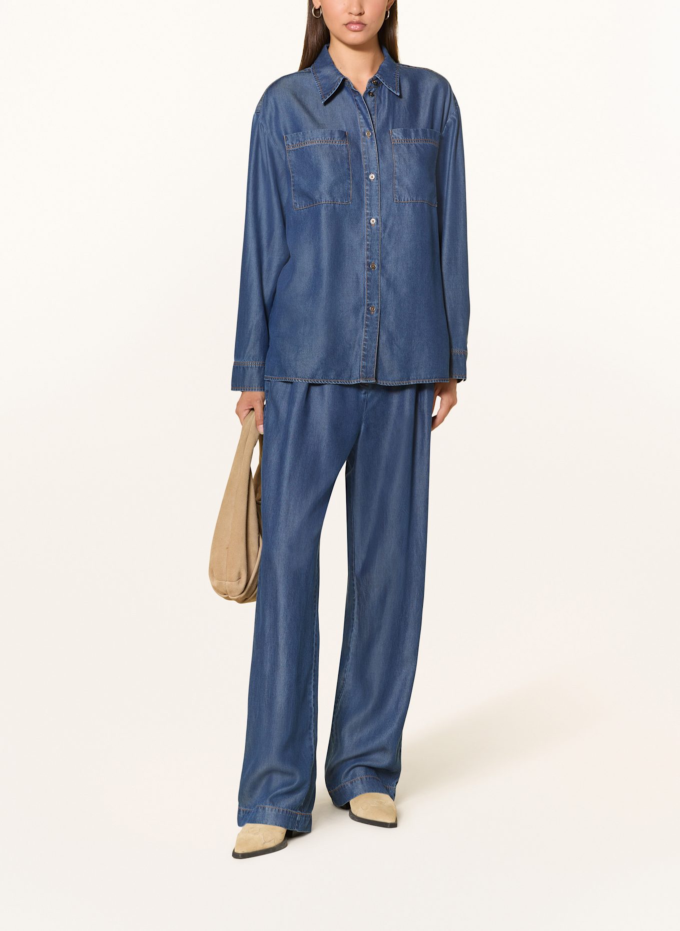 CATNOIR Hemdbluse in Jeansoptik: BLAU