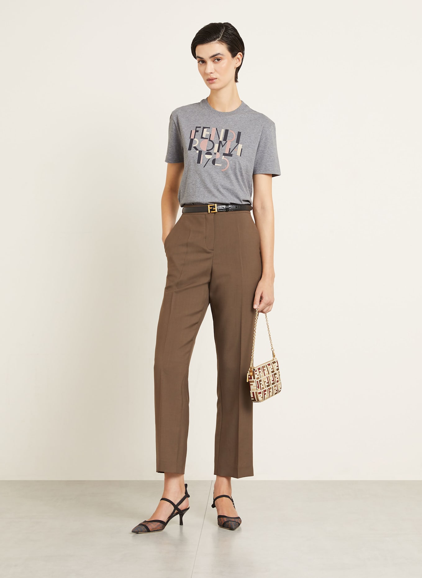 FENDI T-Shirt: GRAU