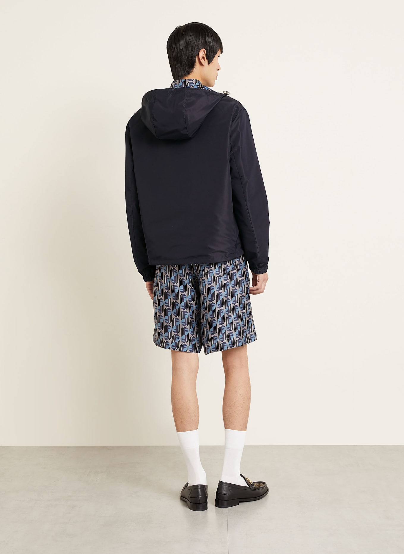 FENDI Dwustronny bluzon: GRANATOWY