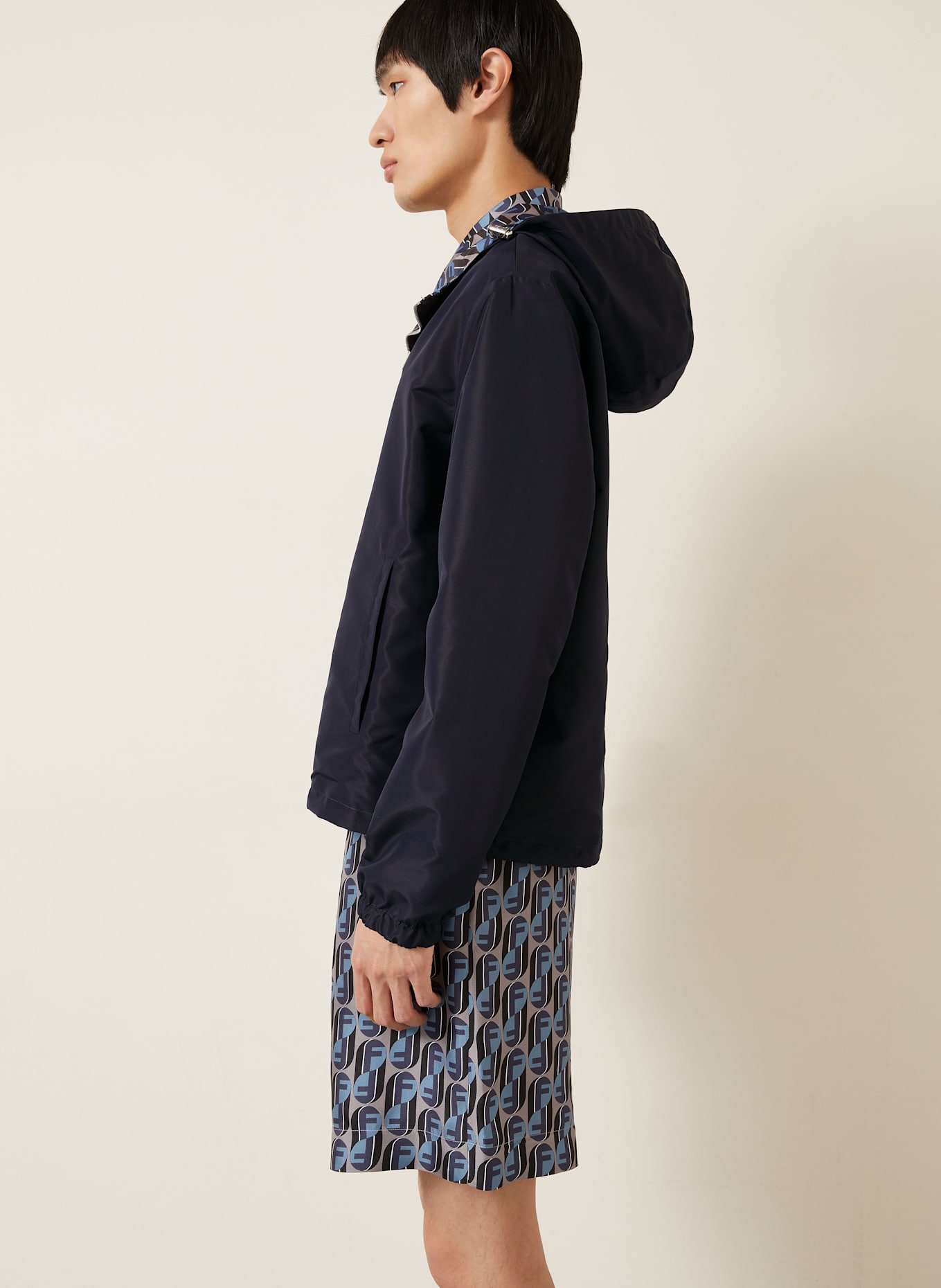 FENDI Dwustronny bluzon: GRANATOWY