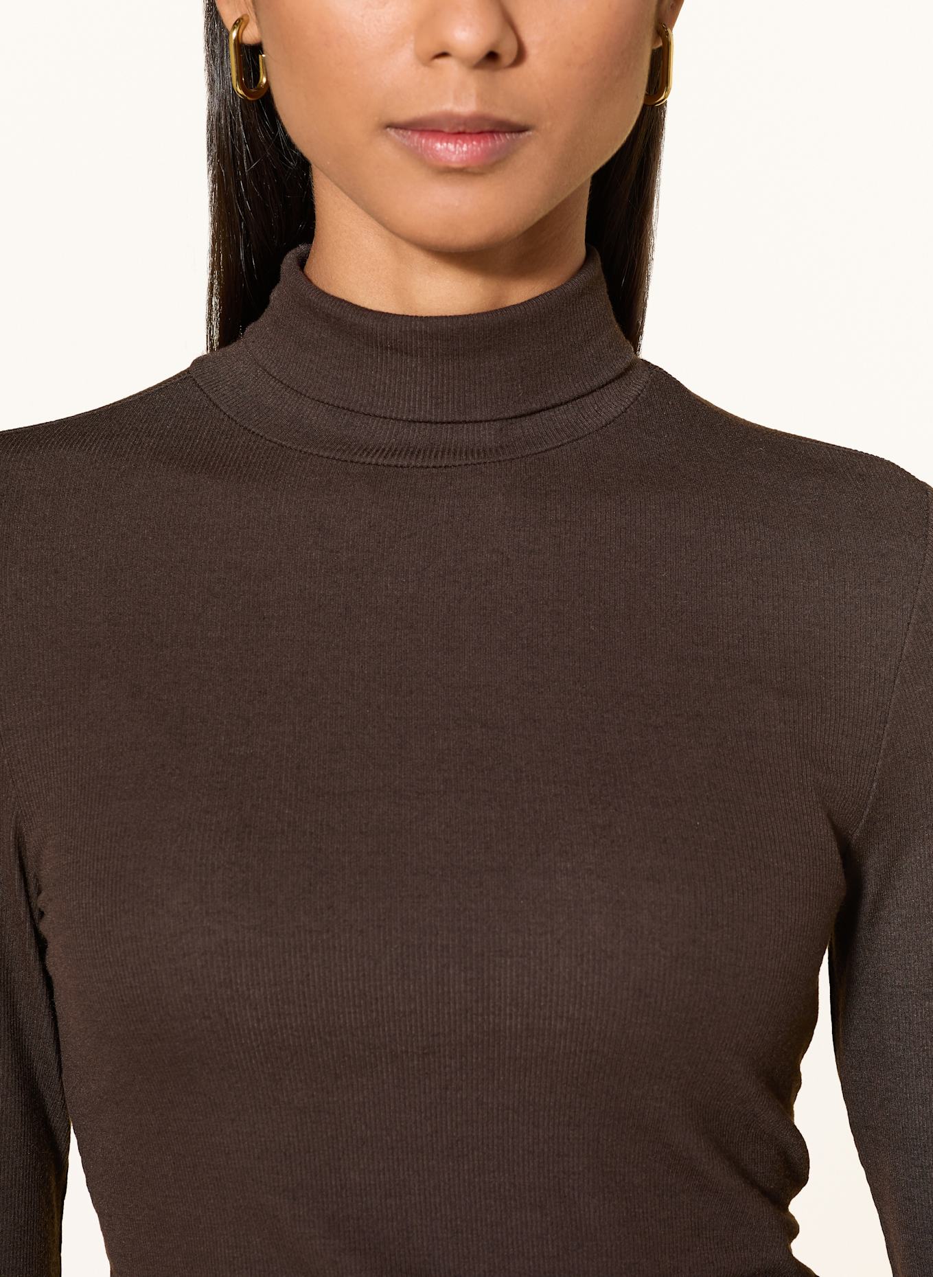 someday Rollkragenshirt KAVERY: DUNKELBRAUN