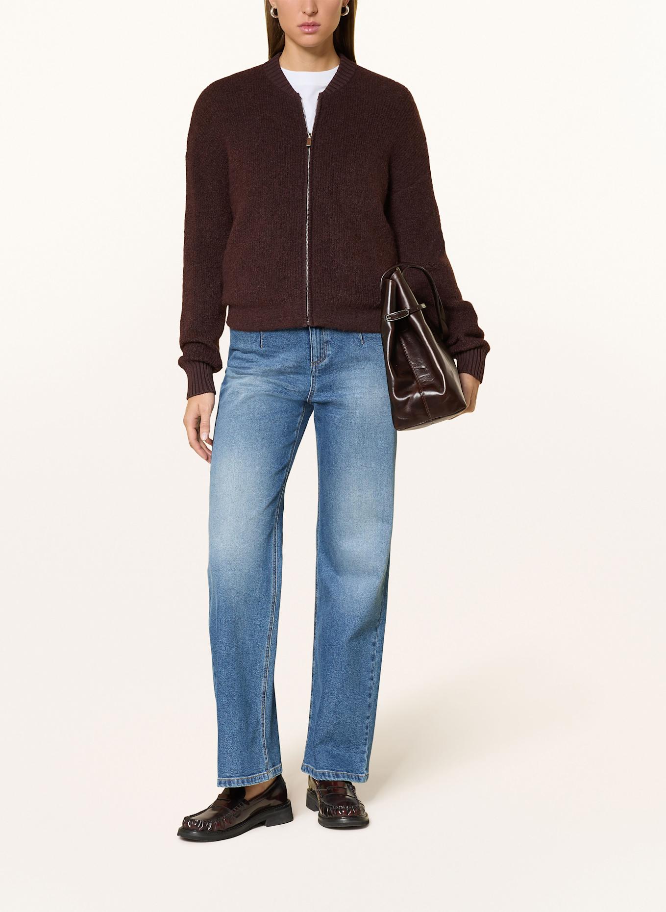 OPUS Strickjacke DOBKA: BRAUN