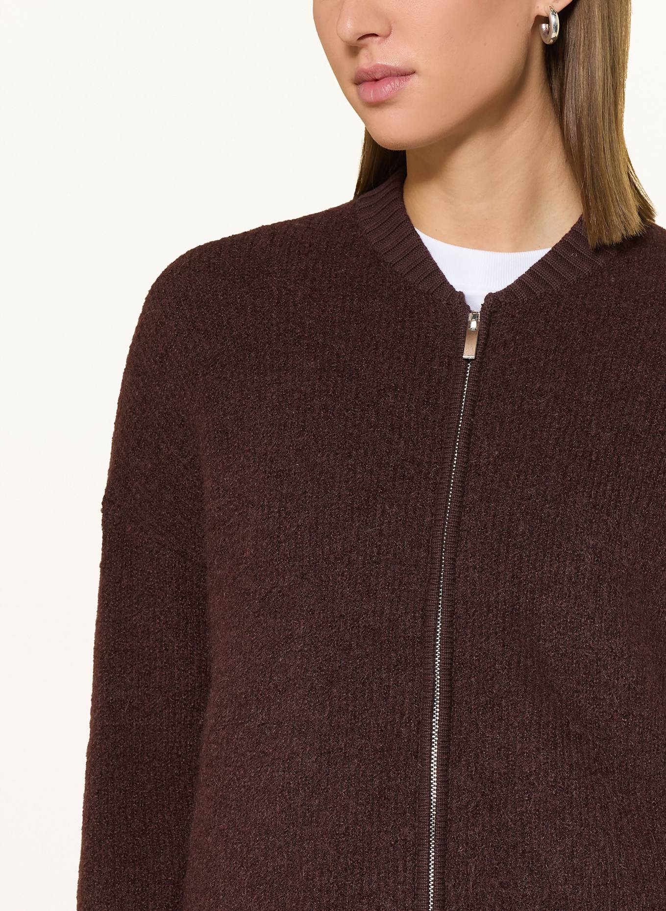 OPUS Strickjacke DOBKA: BRAUN