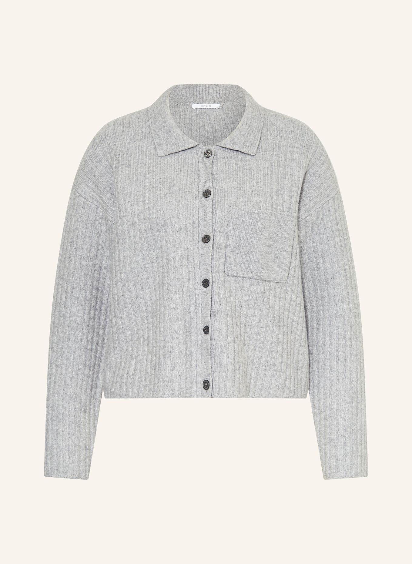 OPUS Strickjacke DINKINE: GRAU