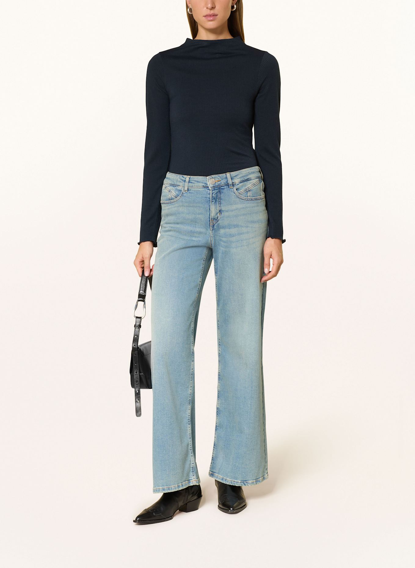 OPUS Longsleeve SOMANZI: DUNKELBLAU