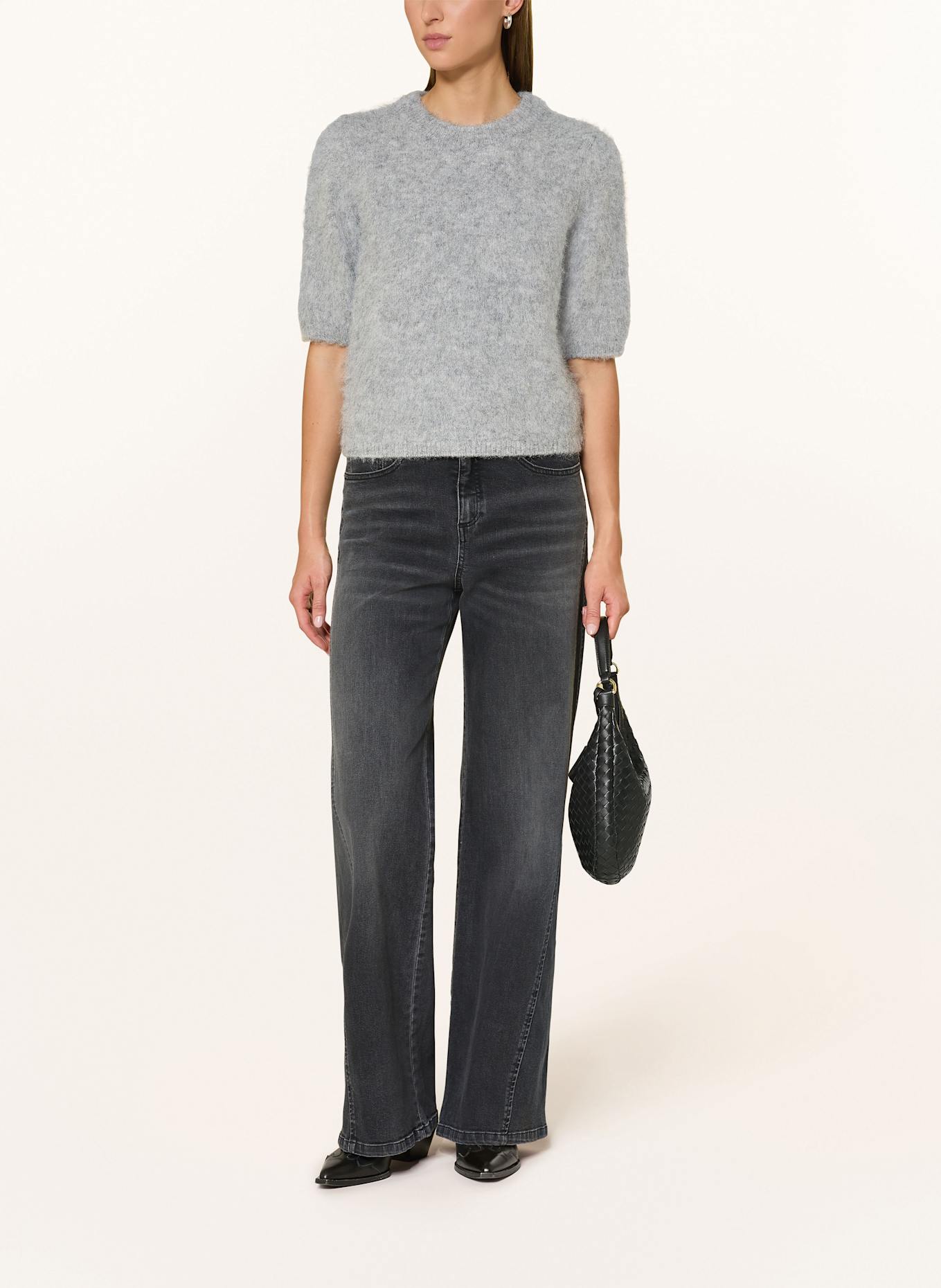 OPUS Strickshirt PLAUSH: HELLGRAU