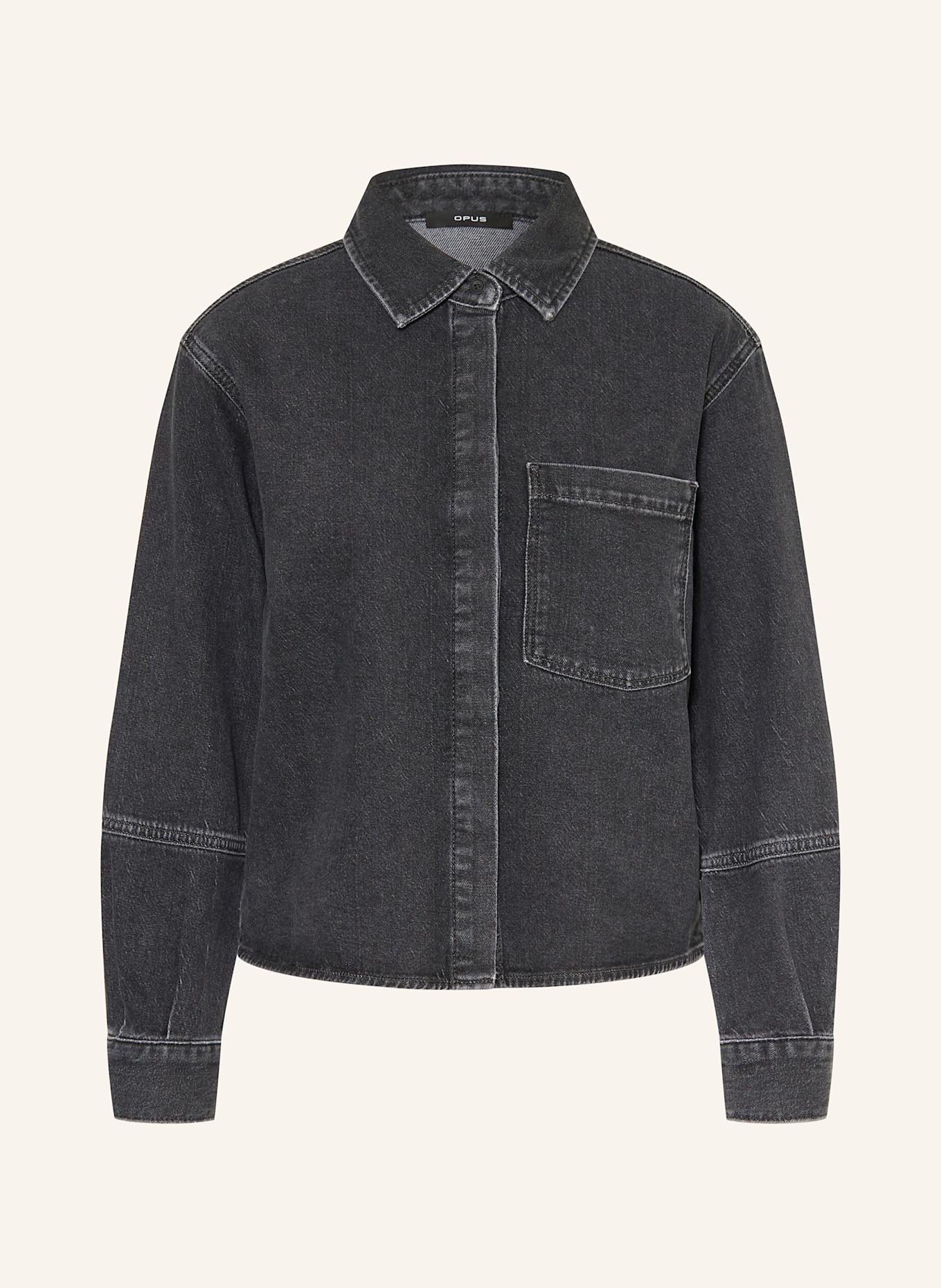 OPUS Jeansbluse FEMORI: DUNKELGRAU
