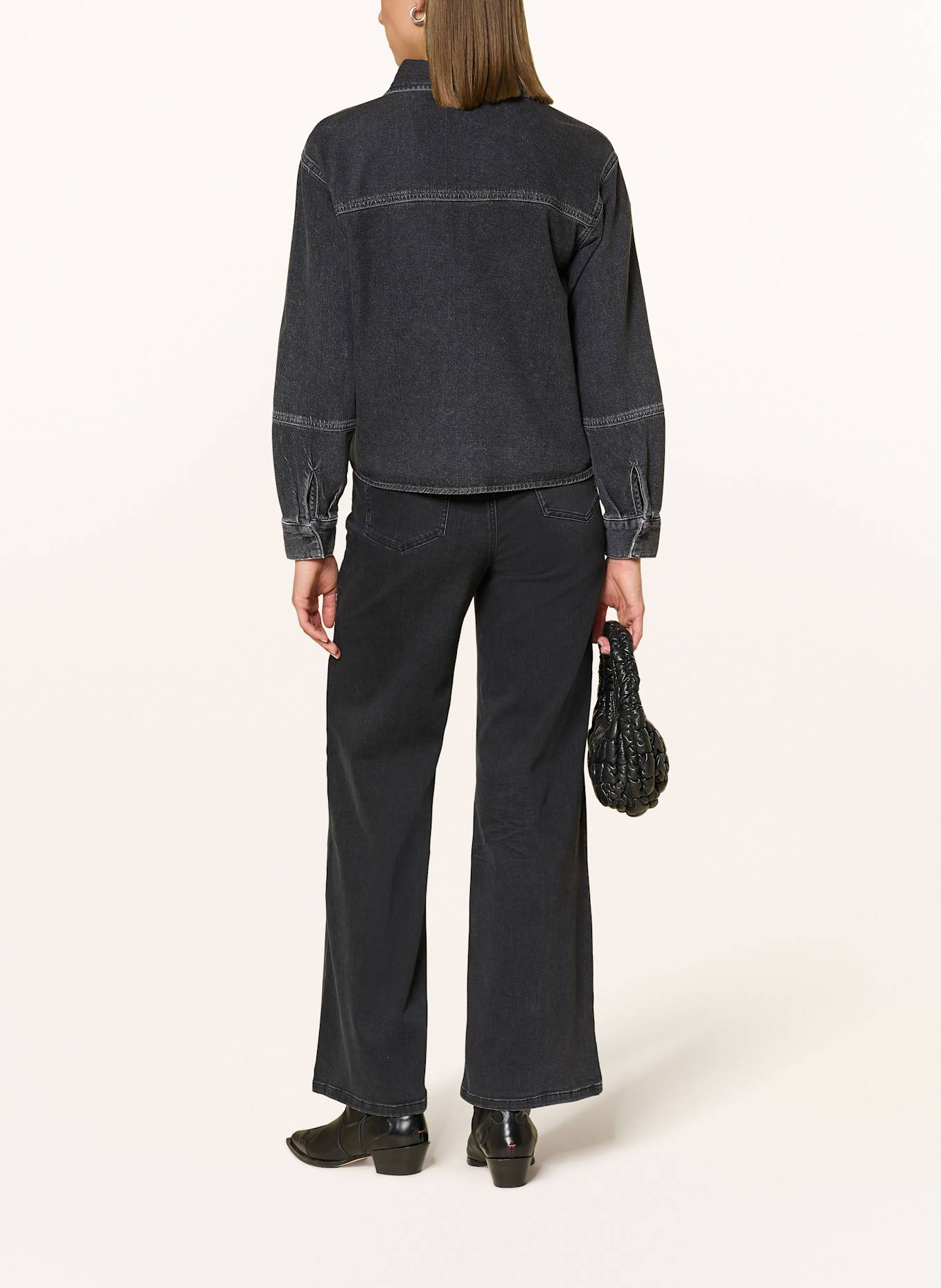 OPUS Jeansbluse FEMORI: DUNKELGRAU