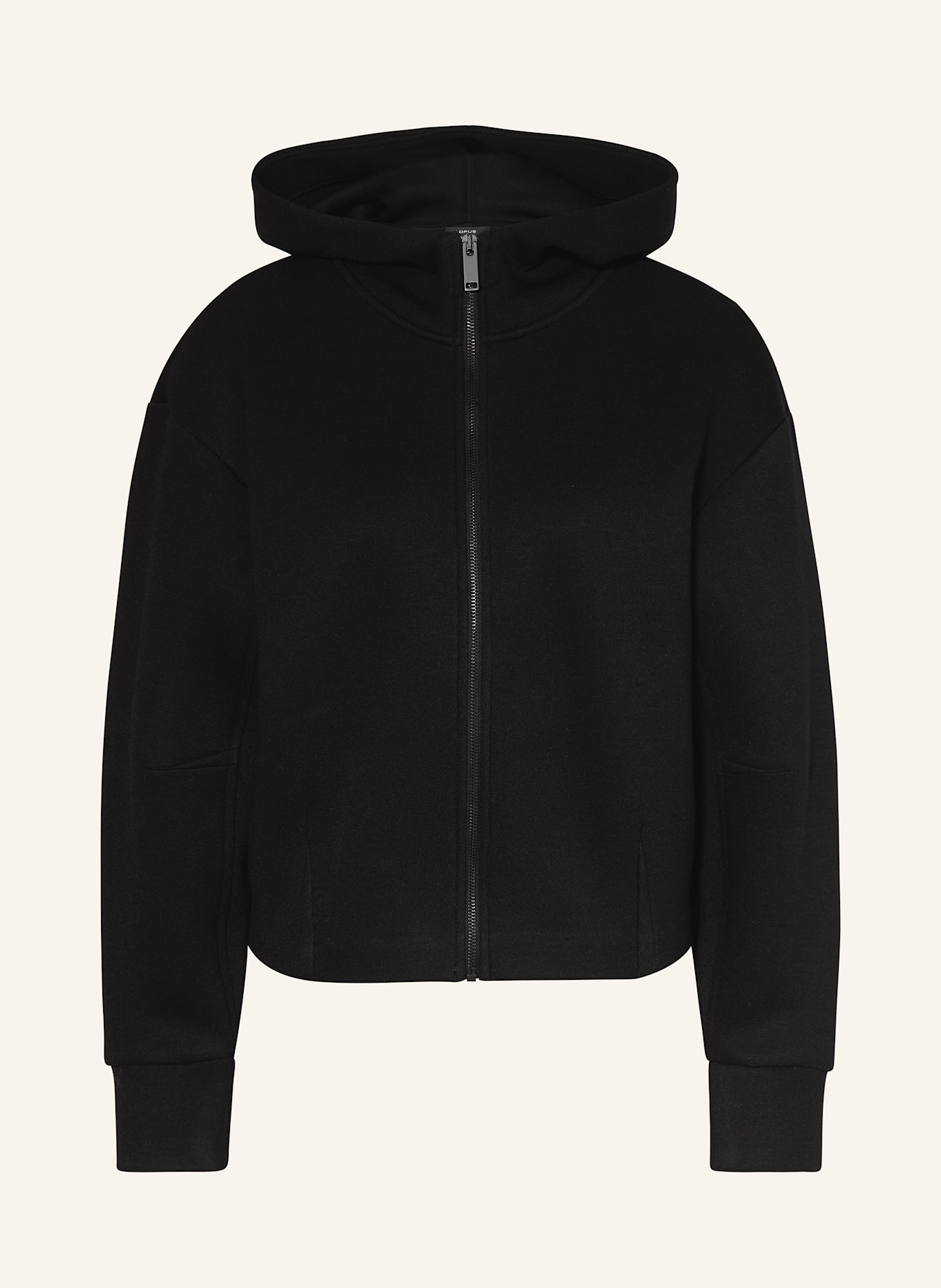 OPUS Sweatjacke GULNORA: SCHWARZ