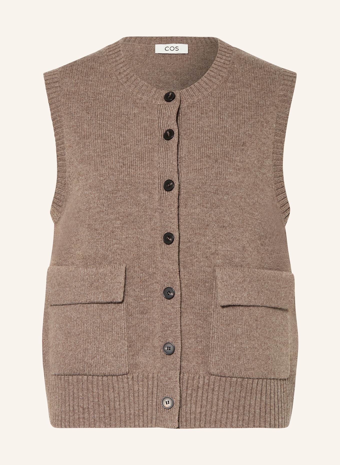 COS Strickweste: BRAUN