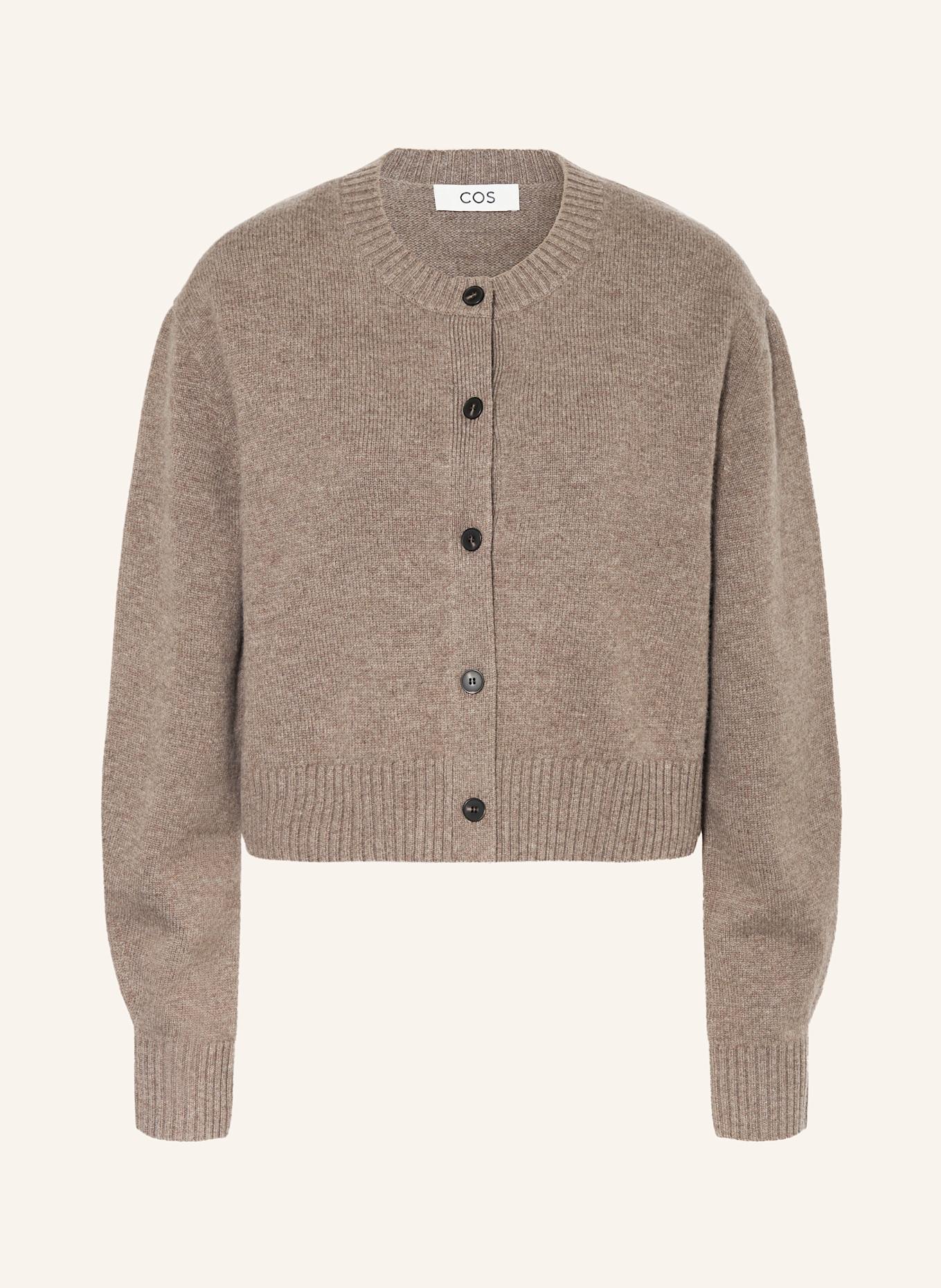 Cos Strickjacke Grau Wolle COS Strickjacke In Taupe