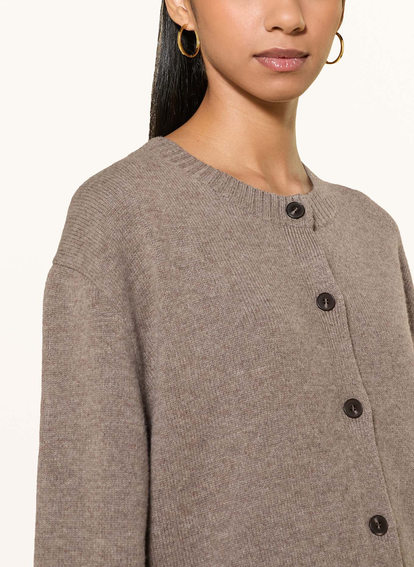 Wolle Strickjacke Dunkelbraun Damen COS Strickjacke In Braun