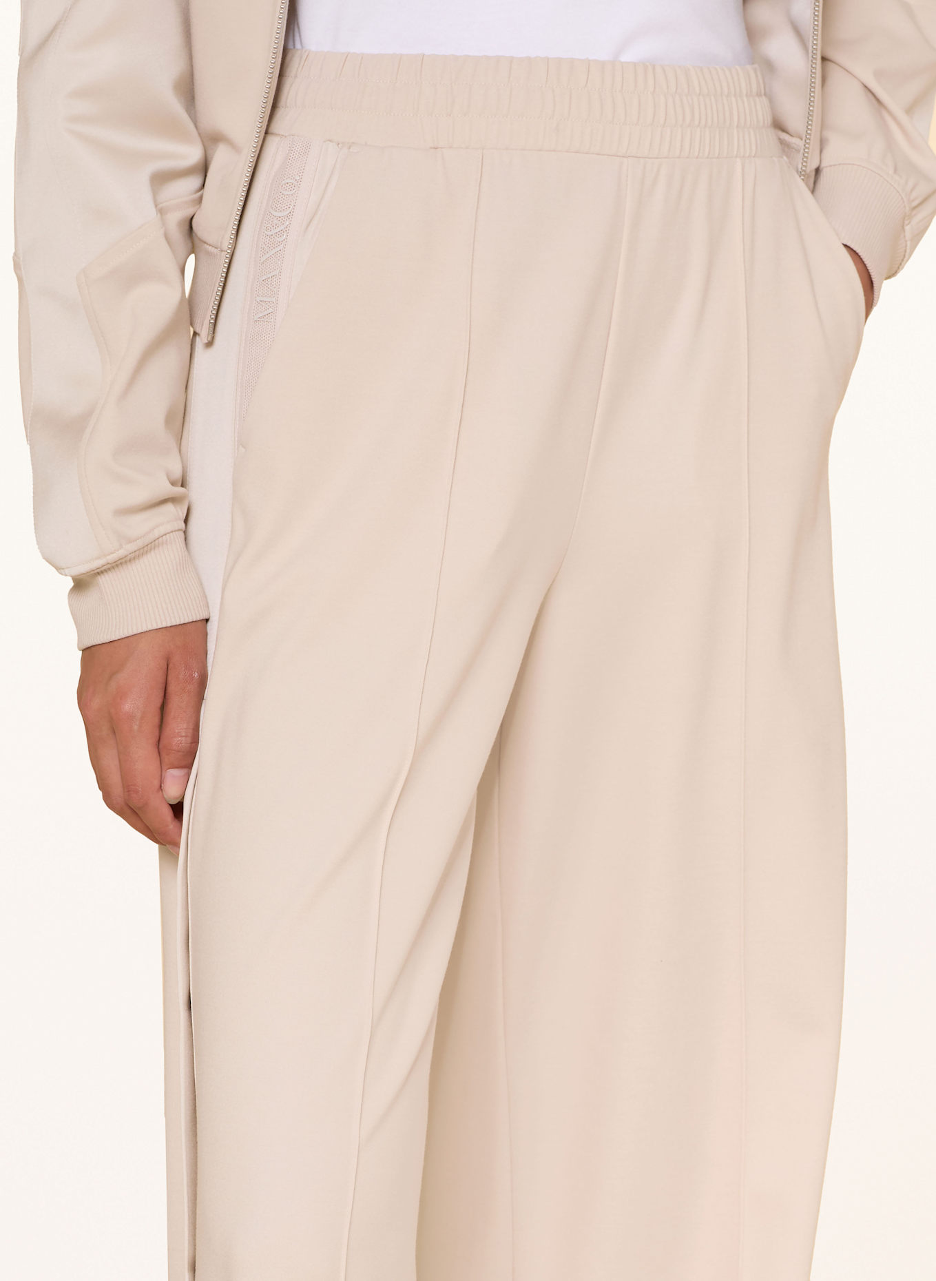 MAX & Co. Pantalon Marlene MCOULULATO avec bandes galonnées: CRÈME