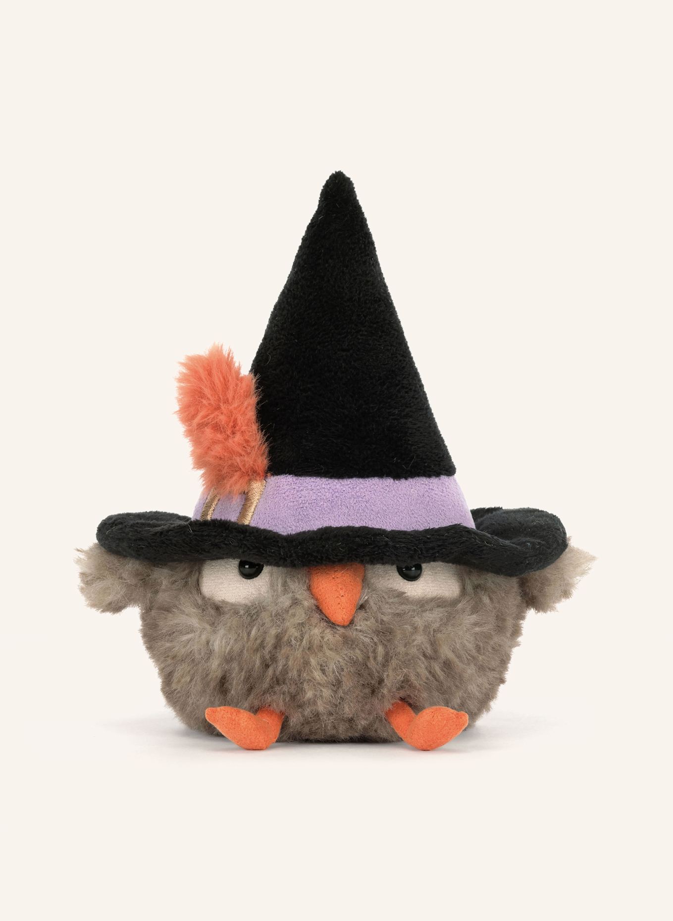 Jellycat Plüsch-Spielzeug HECCATY HOOTNIGHTLY: GRAU / SCHWARZ / ORANGE