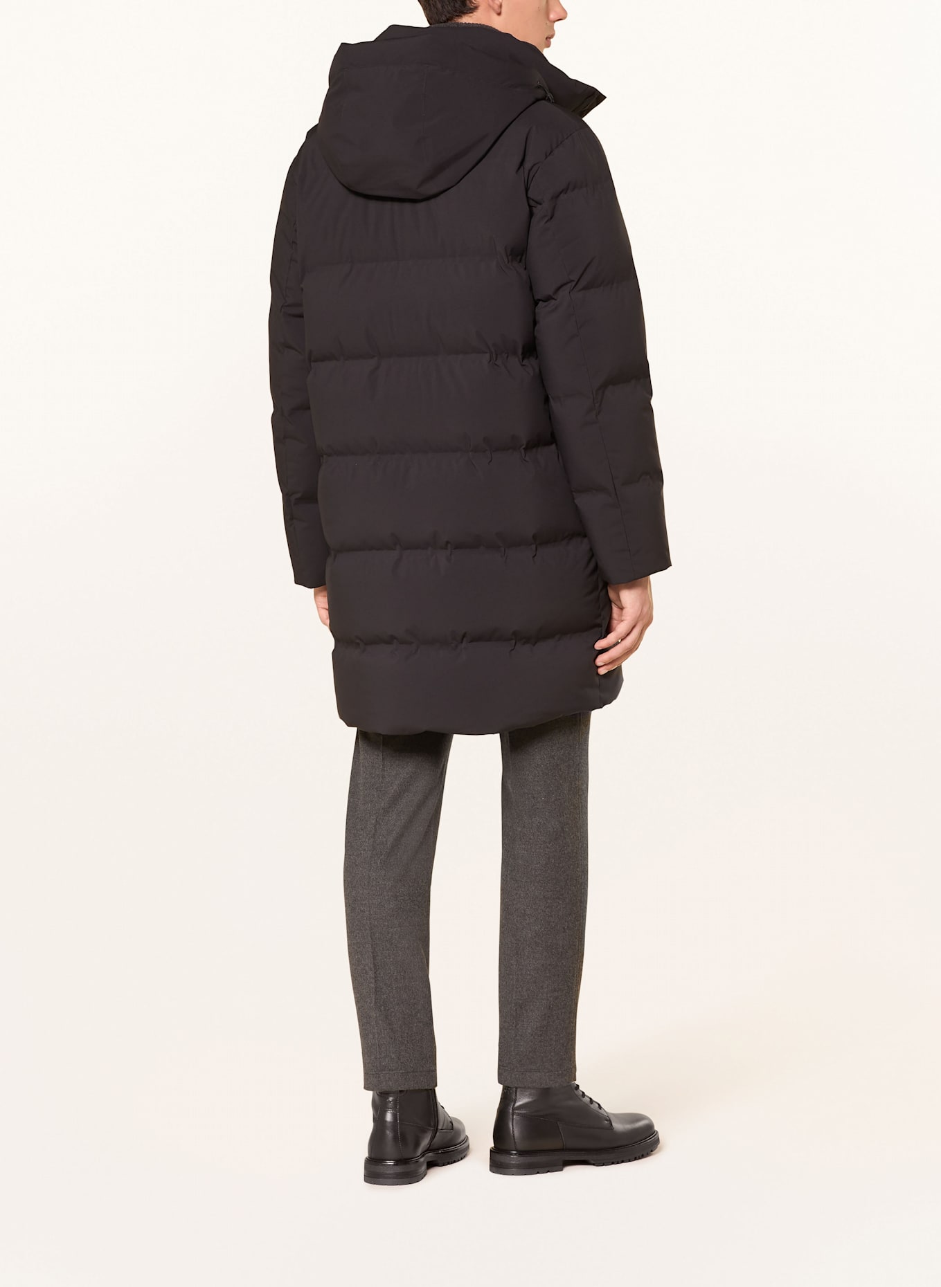 Marc O'Polo Daunenmantel mit abnehmbarer Kapuze: SCHWARZ