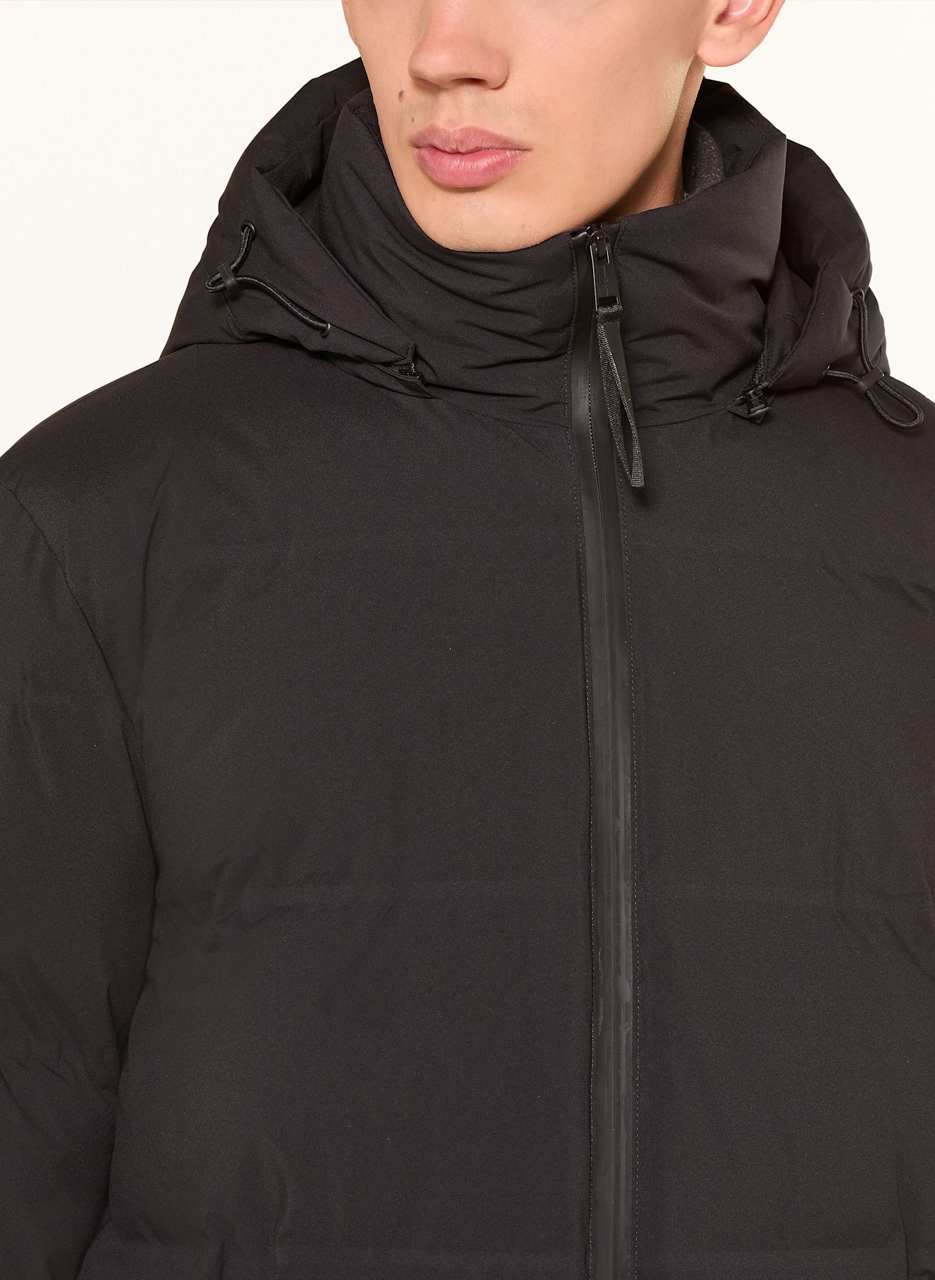 Marc O'Polo Daunenmantel mit abnehmbarer Kapuze: SCHWARZ