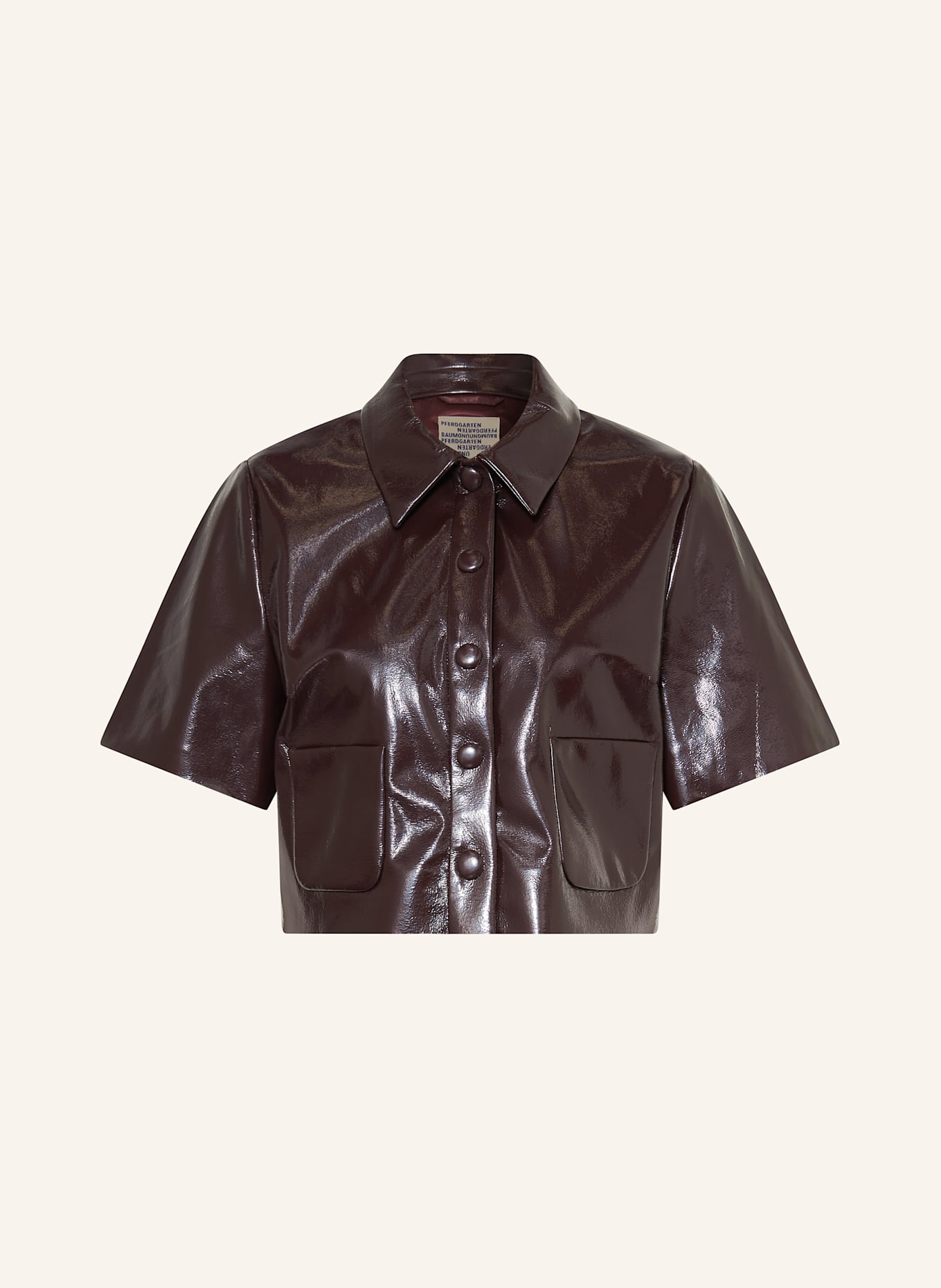 BAUM UND PFERDGARTEN Koszula BETH z imitacji skóry: CIEMNOCZERWONY