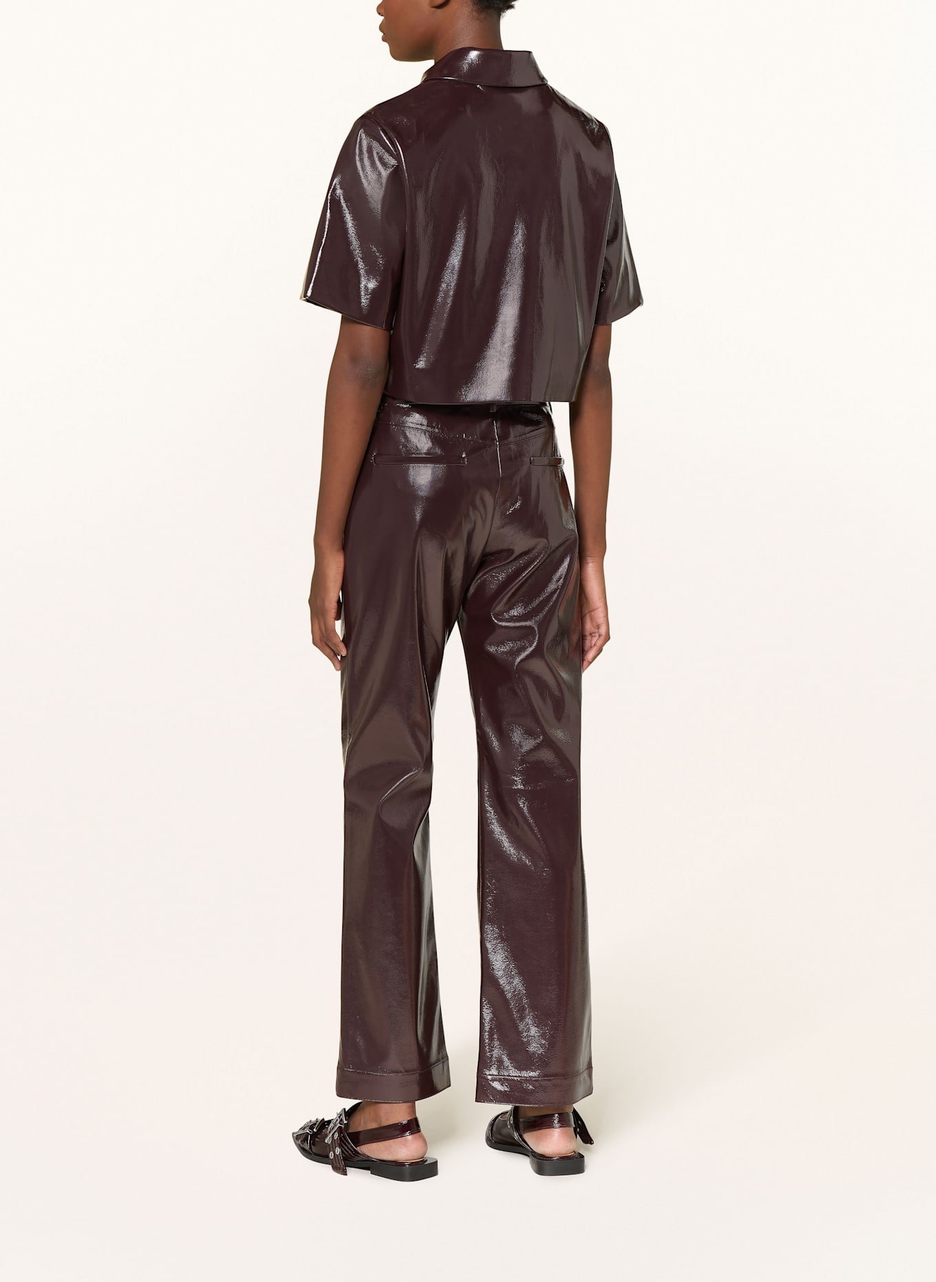 BAUM UND PFERDGARTEN Koszula BETH z imitacji skóry: CIEMNOCZERWONY