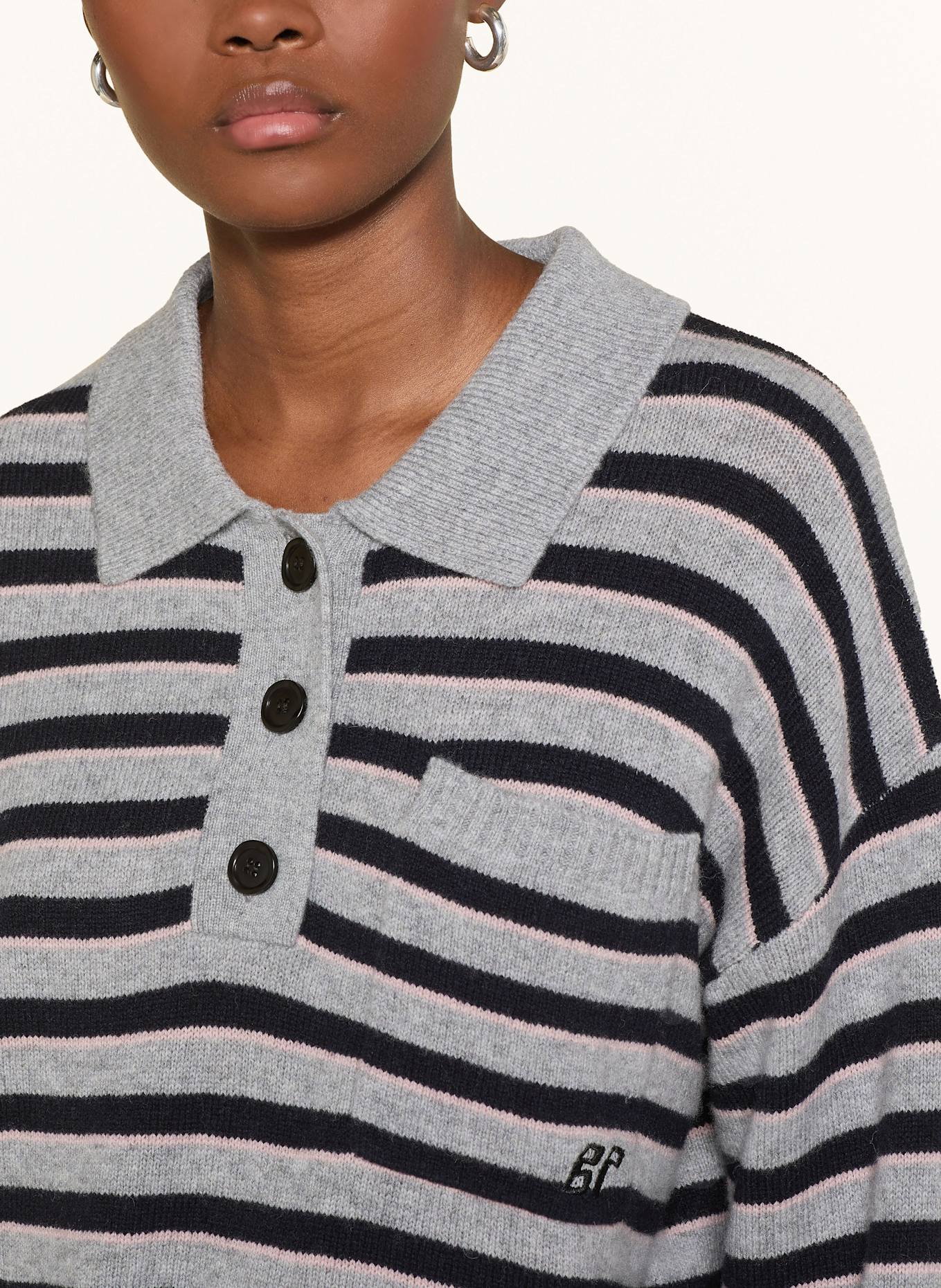 BAUM UND PFERDGARTEN Pullover CAILEY: GRAU / SCHWARZ / ROSA