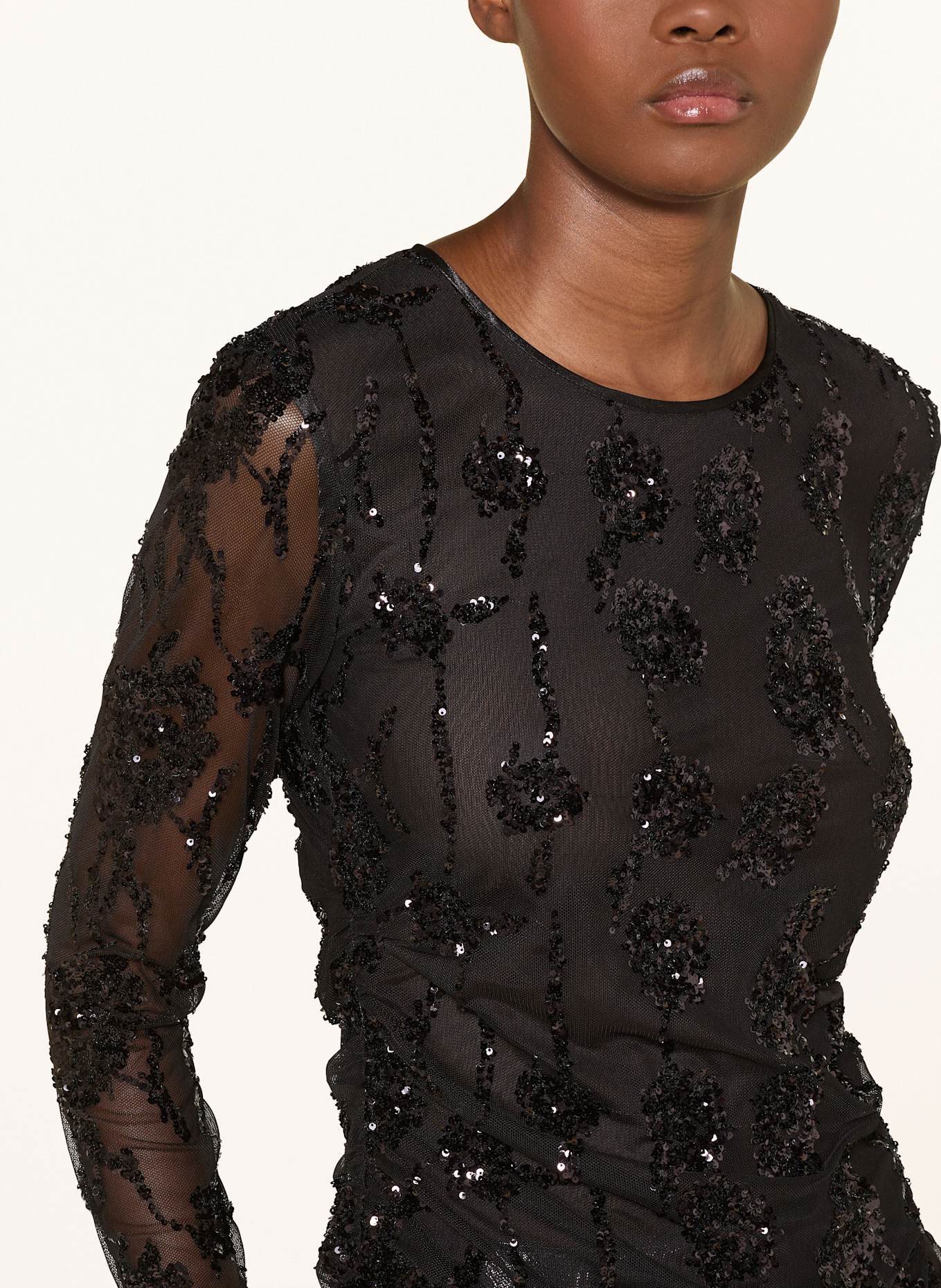 BAUM UND PFERDGARTEN Longsleeve JENINE mit Pailletten: SCHWARZ