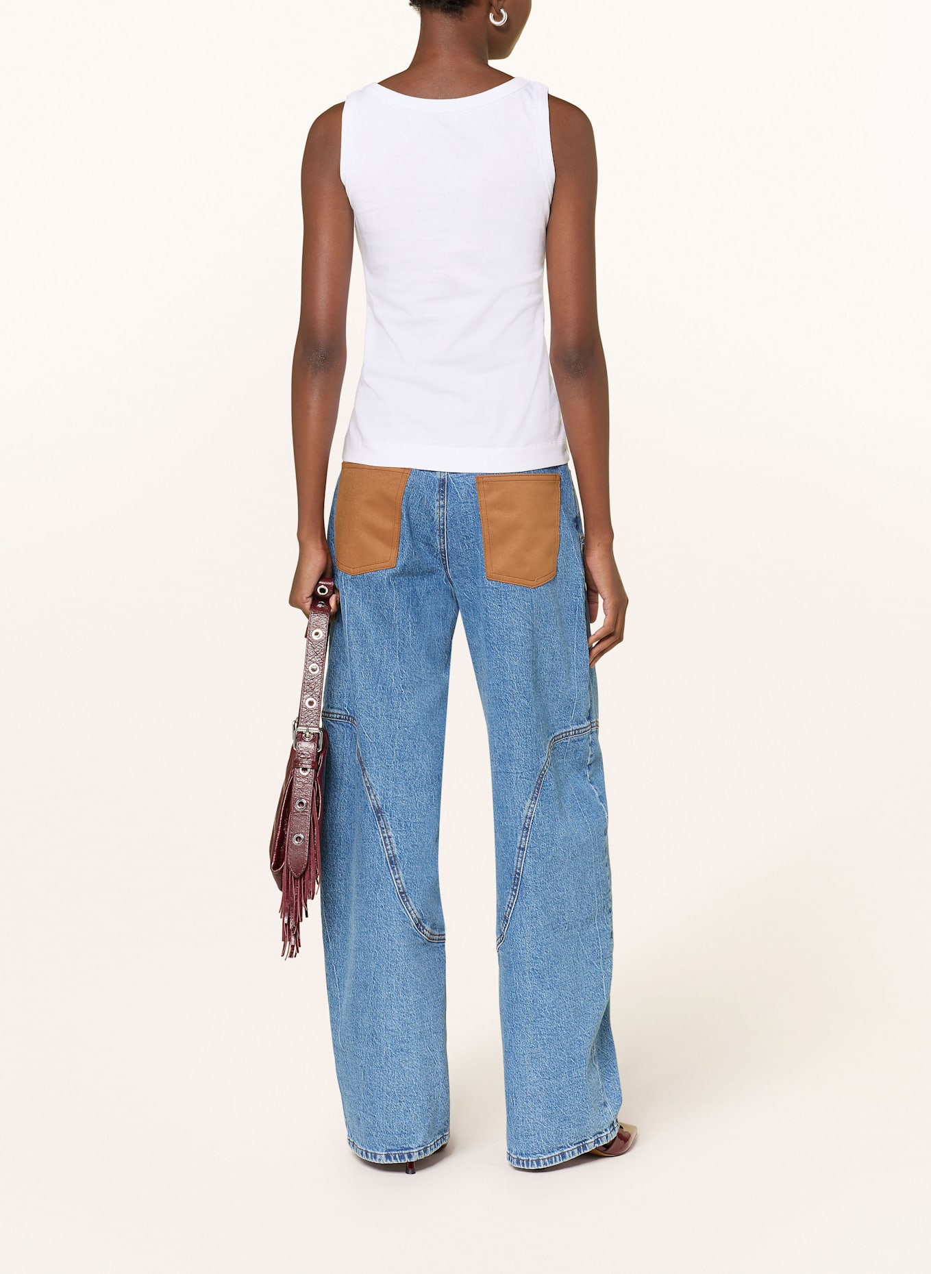 BAUM UND PFERDGARTEN Top JOLINE mit Schmucksteinen: WEISS