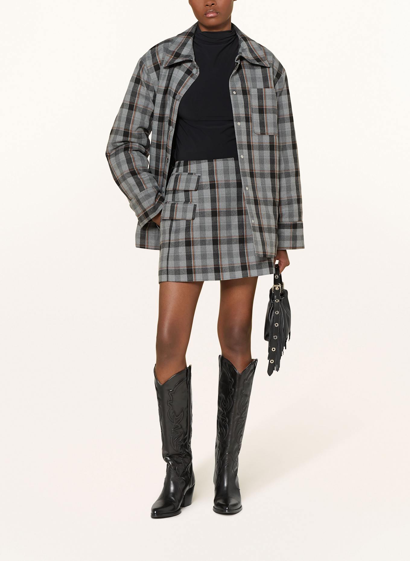 BAUM UND PFERDGARTEN Spódnica SHANIE: SZARY / CZIEMNOSZARY / KONIAKOWY