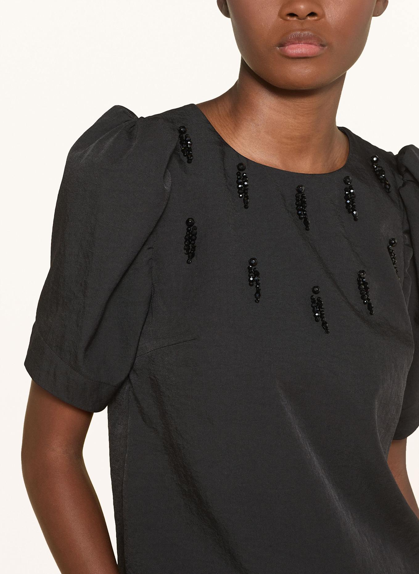 BAUM UND PFERDGARTEN Bluzka MINU z ozdobnymi kamykami: CZARNY
