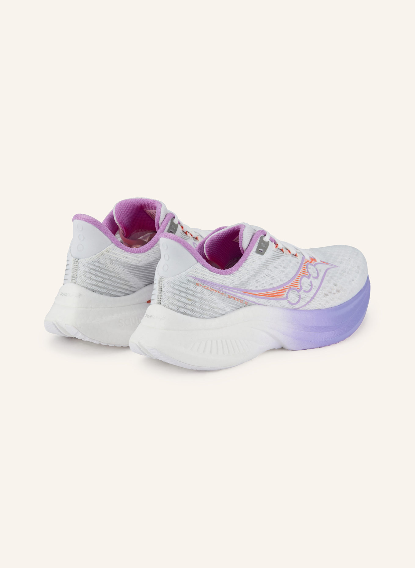 saucony Laufschuhe ENDORPHIN SPEED 5: WEISS / HELLLILA / ORANGE