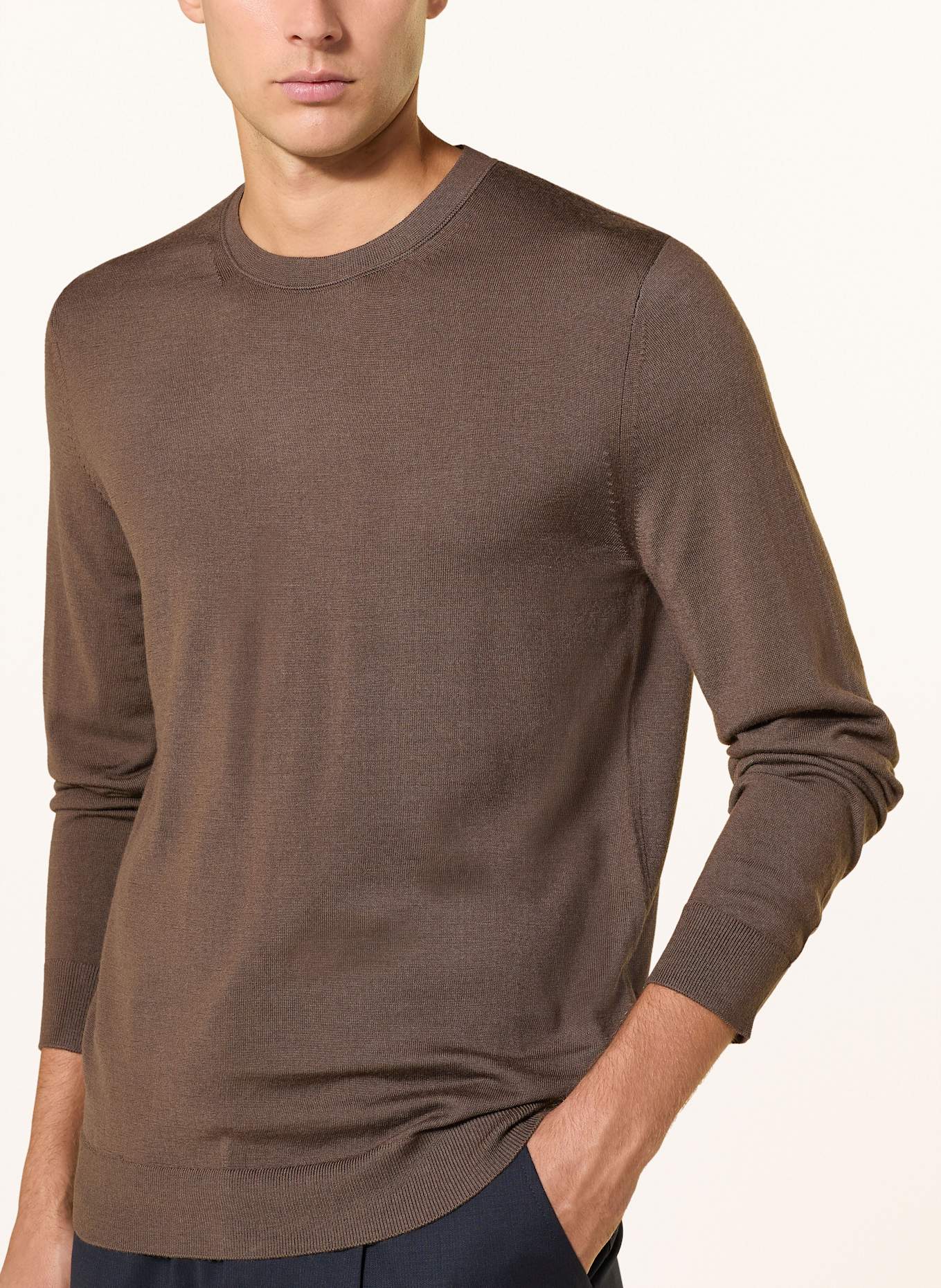 REISS Pullover WESSEX: DUNKELBRAUN