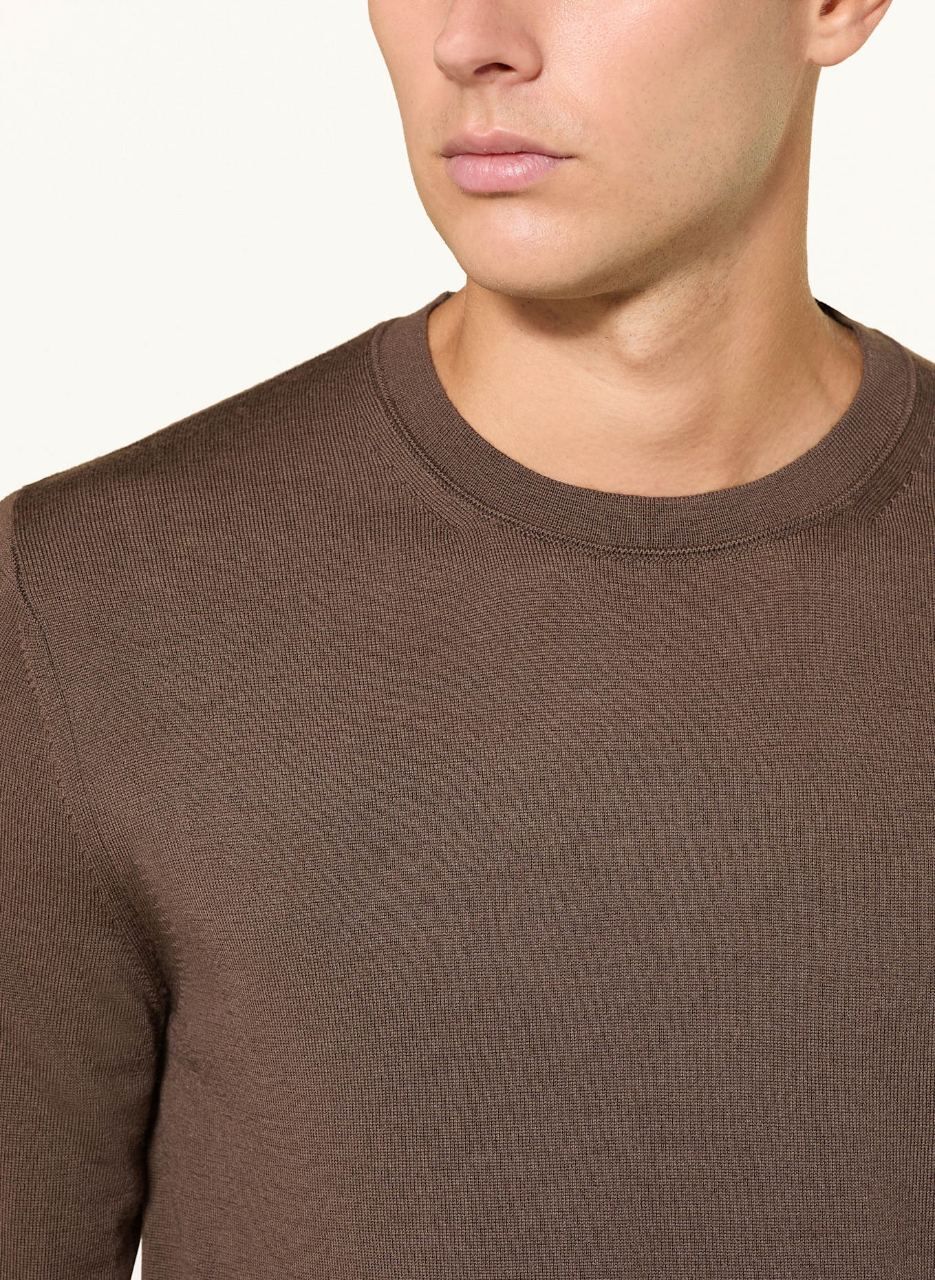 REISS Pullover WESSEX: DUNKELBRAUN