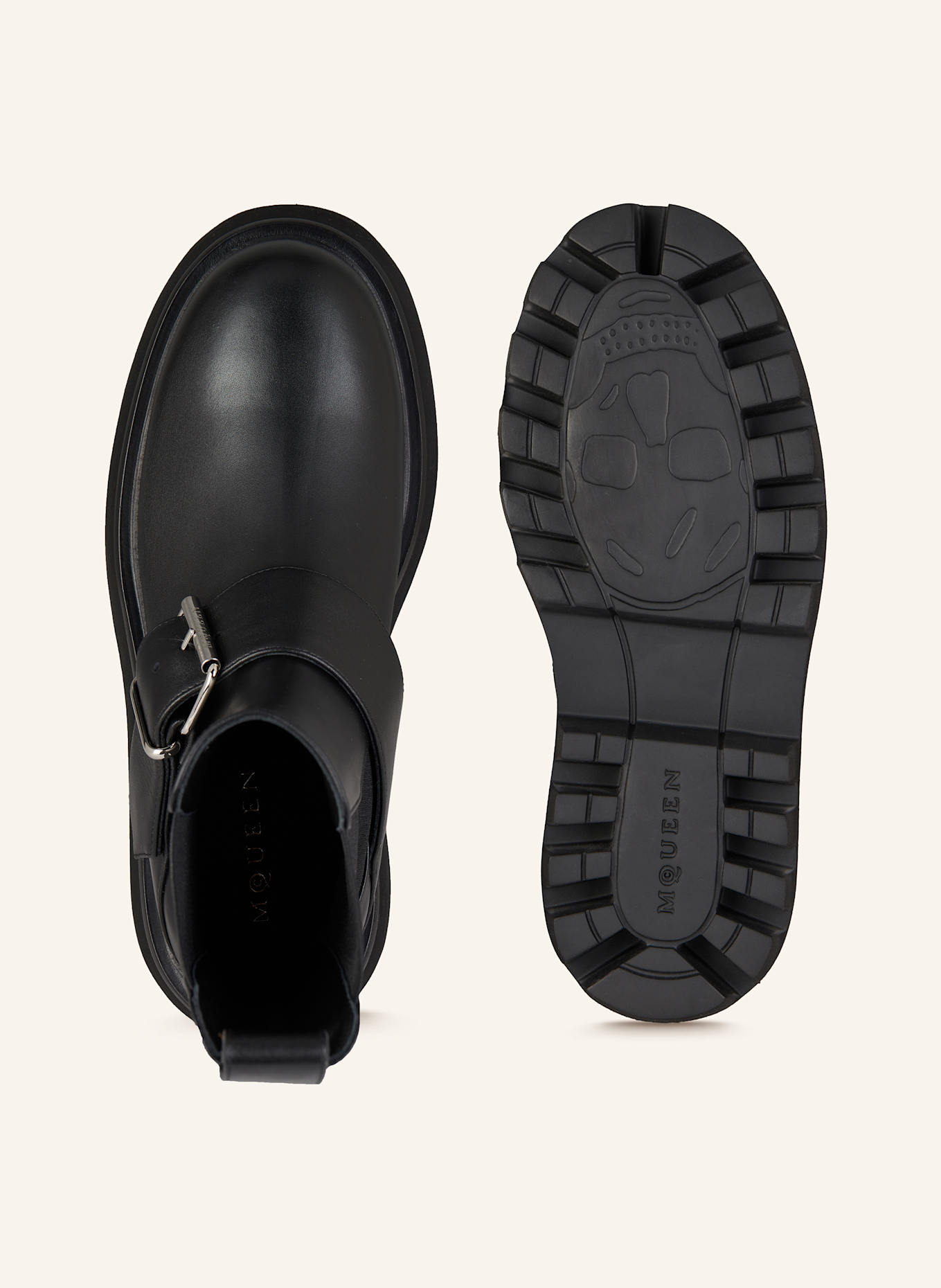 McQUEEN Chelsea boots: BLACK