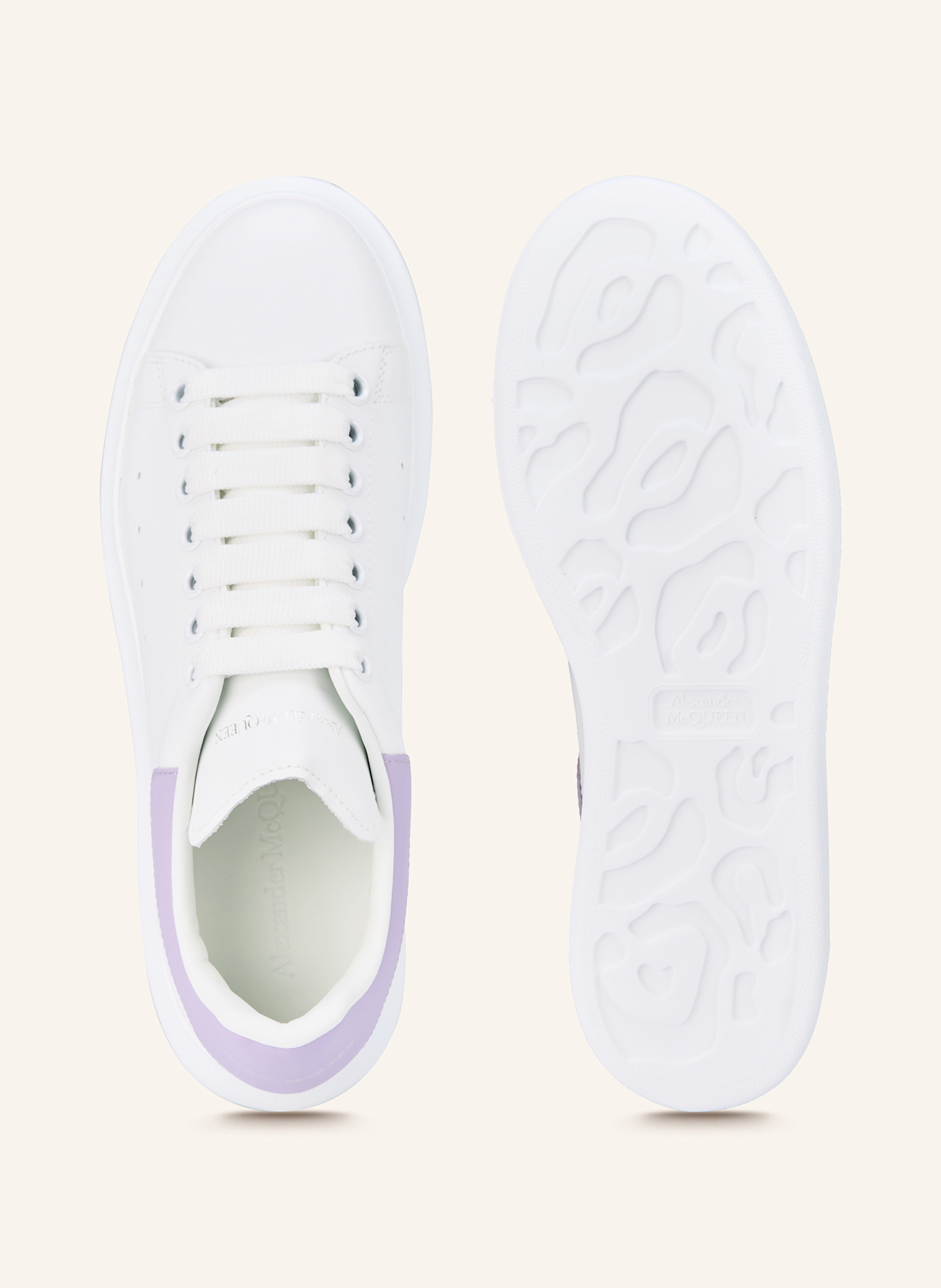 McQUEEN Sneaker: WEISS / HELLLILA