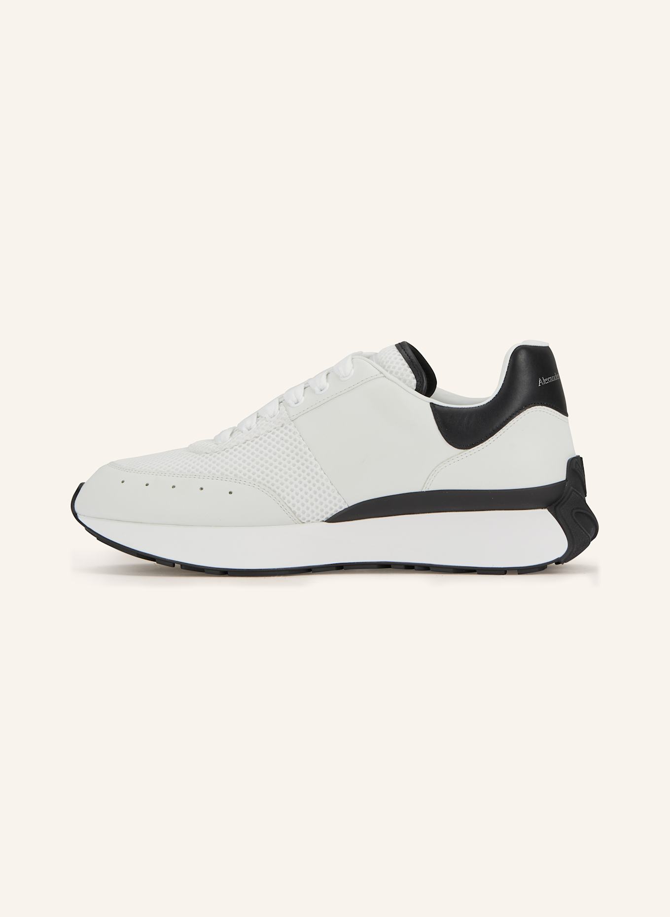 McQUEEN Sneaker: WEISS / SCHWARZ