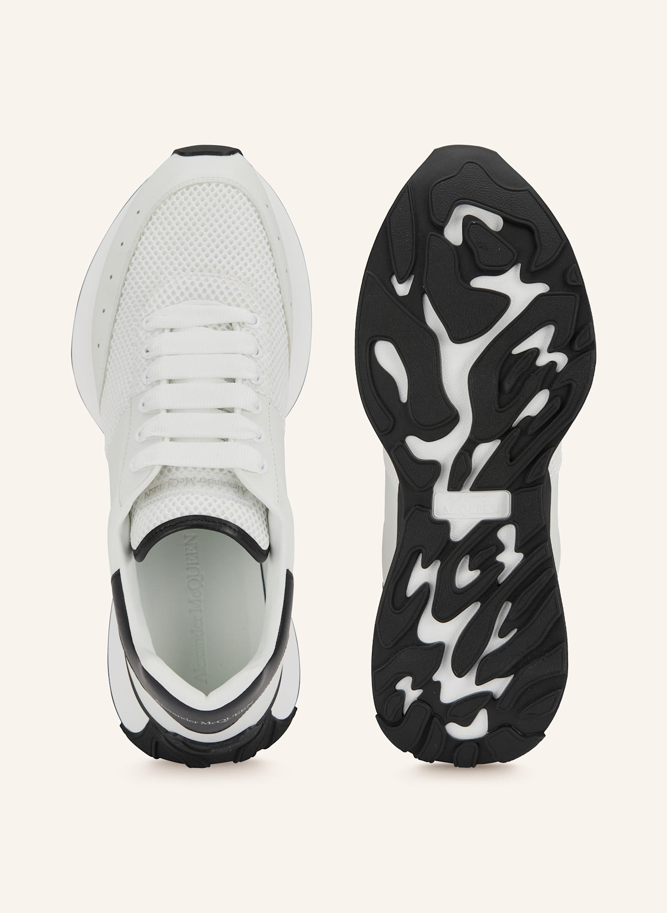 McQUEEN Sneaker: WEISS / SCHWARZ