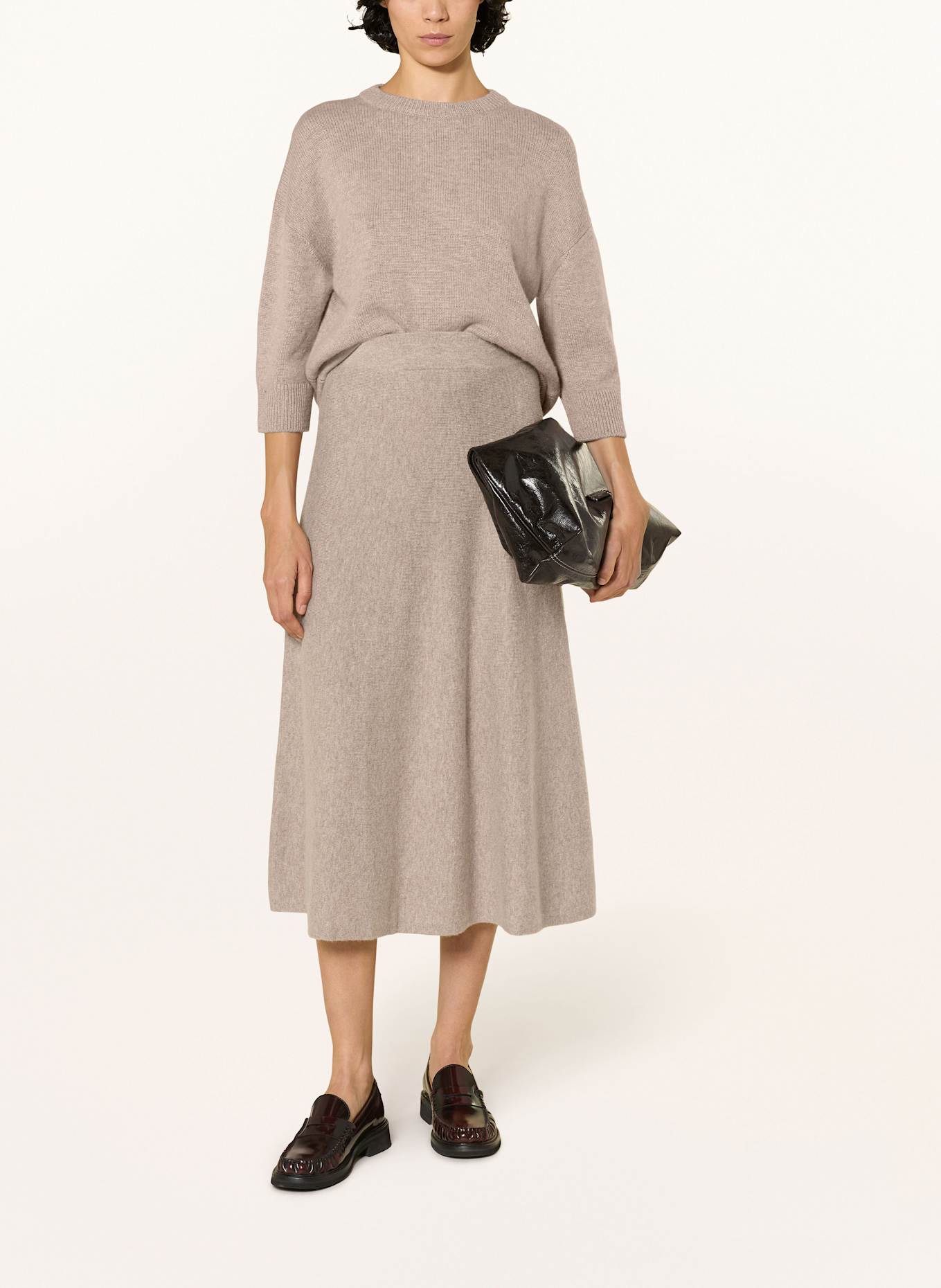 Alcidia da Veiga Pullover GLORIA mit Cashmere und 3/4-Arm: BEIGE