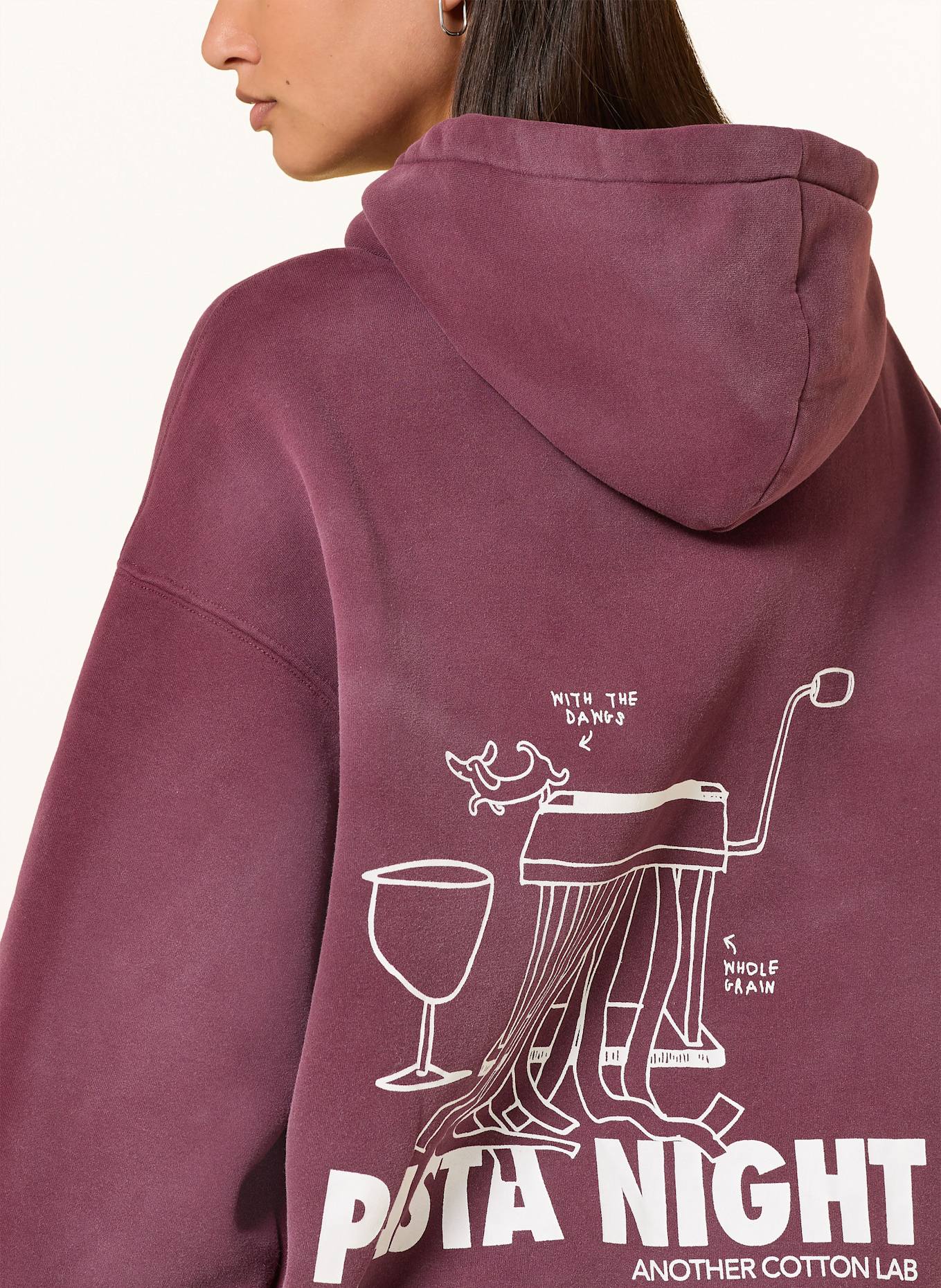 another COTTON LAB Oversized-Hoodie: DUNKELROT