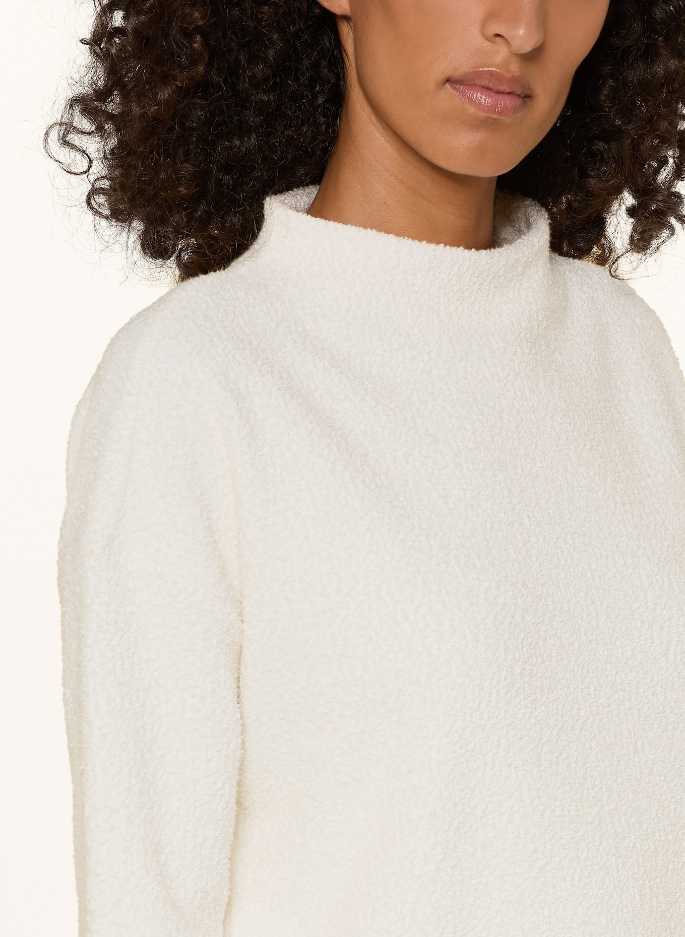 someday Bouclé-Shirt KELISE mit 3/4-Arm: ECRU