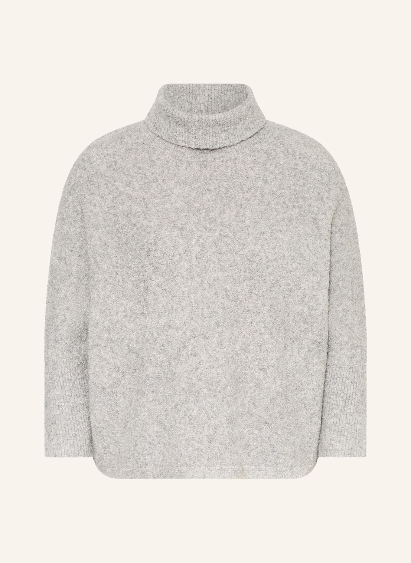 someday Rollkragenpullover TIOLA aus Bouclé: GRAU