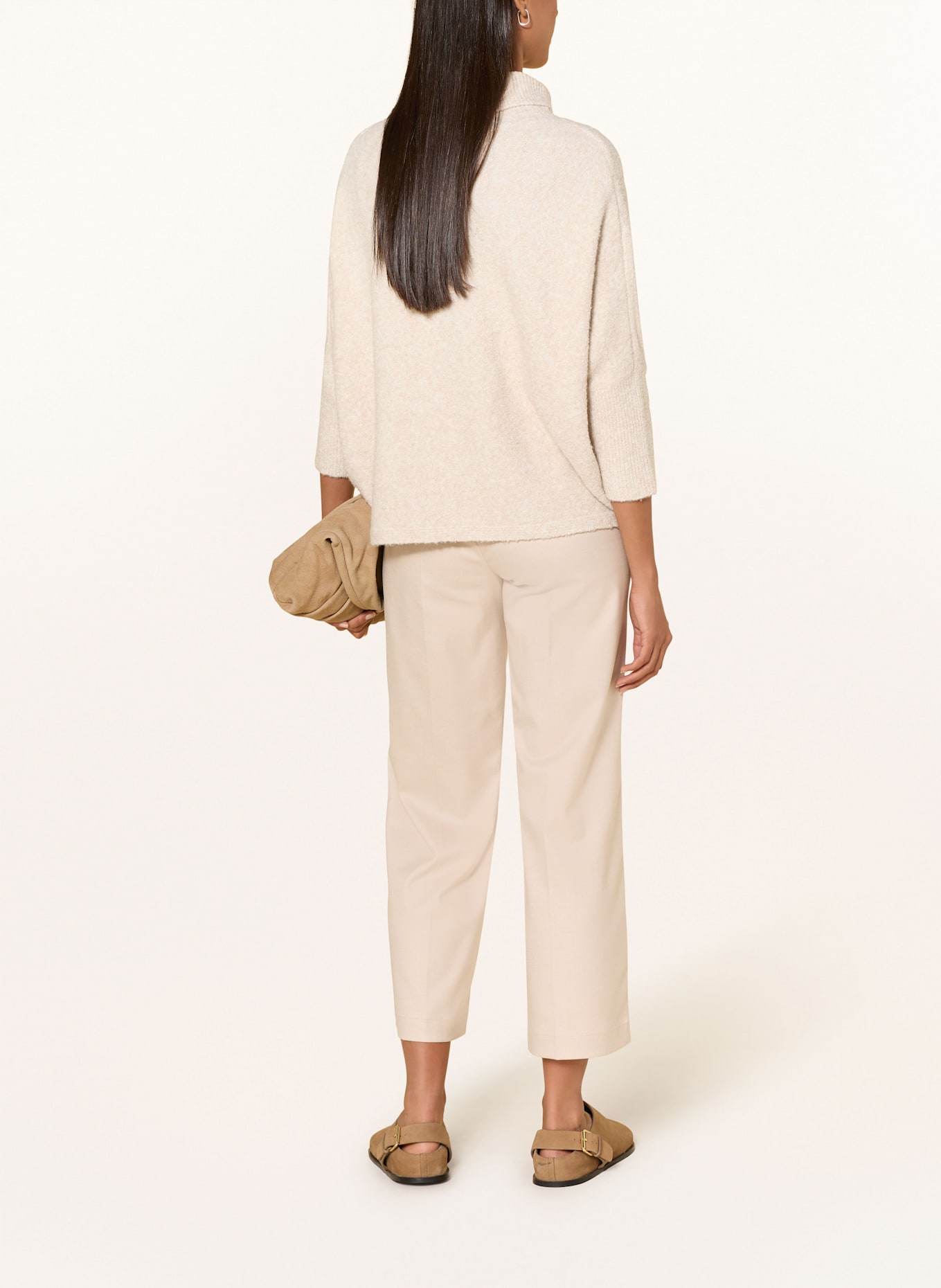 someday Rollkragenpullover TIOLA aus Bouclé: BEIGE