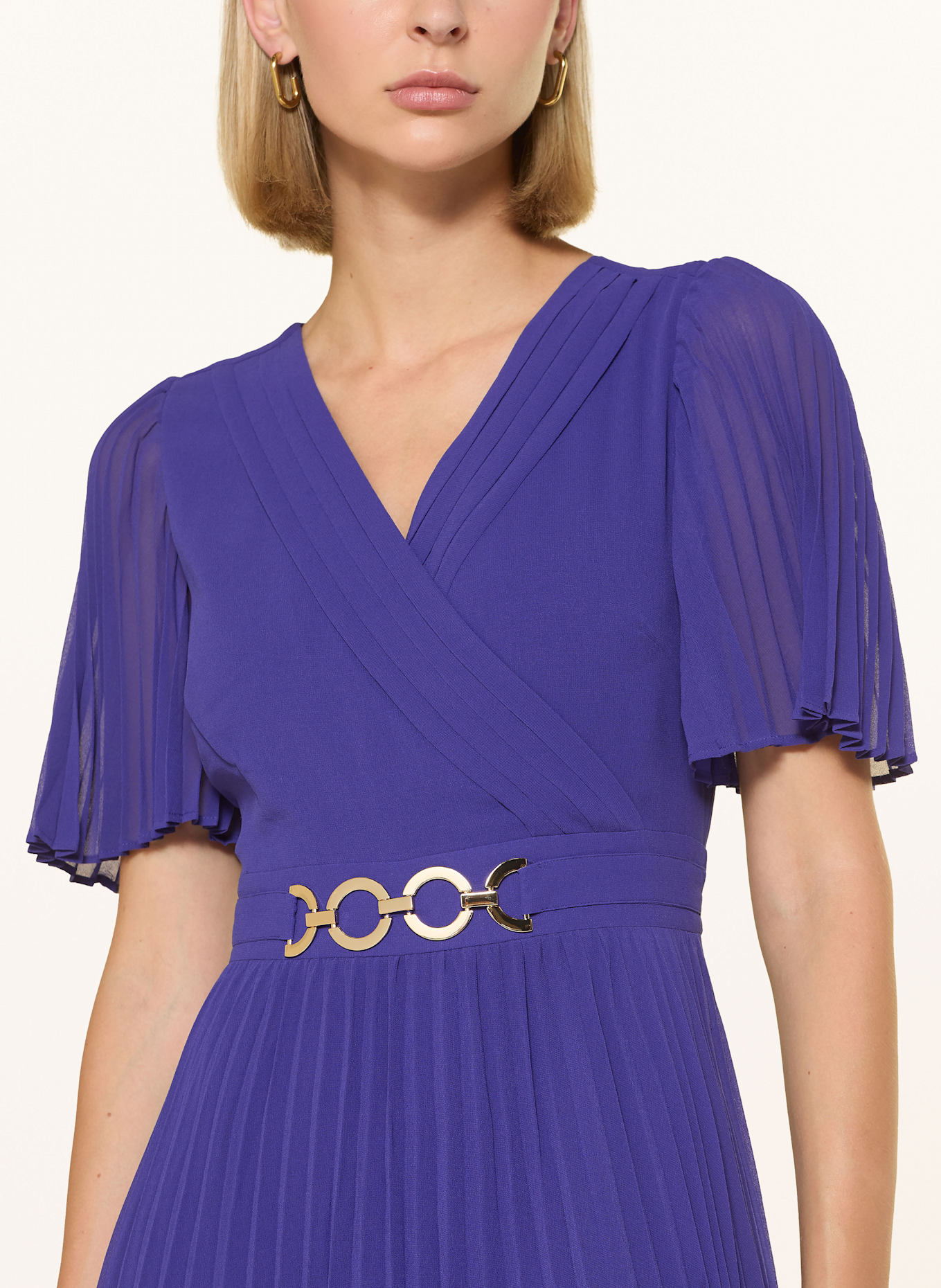 Phase Eight Robe YASMINA à plis: LILAS