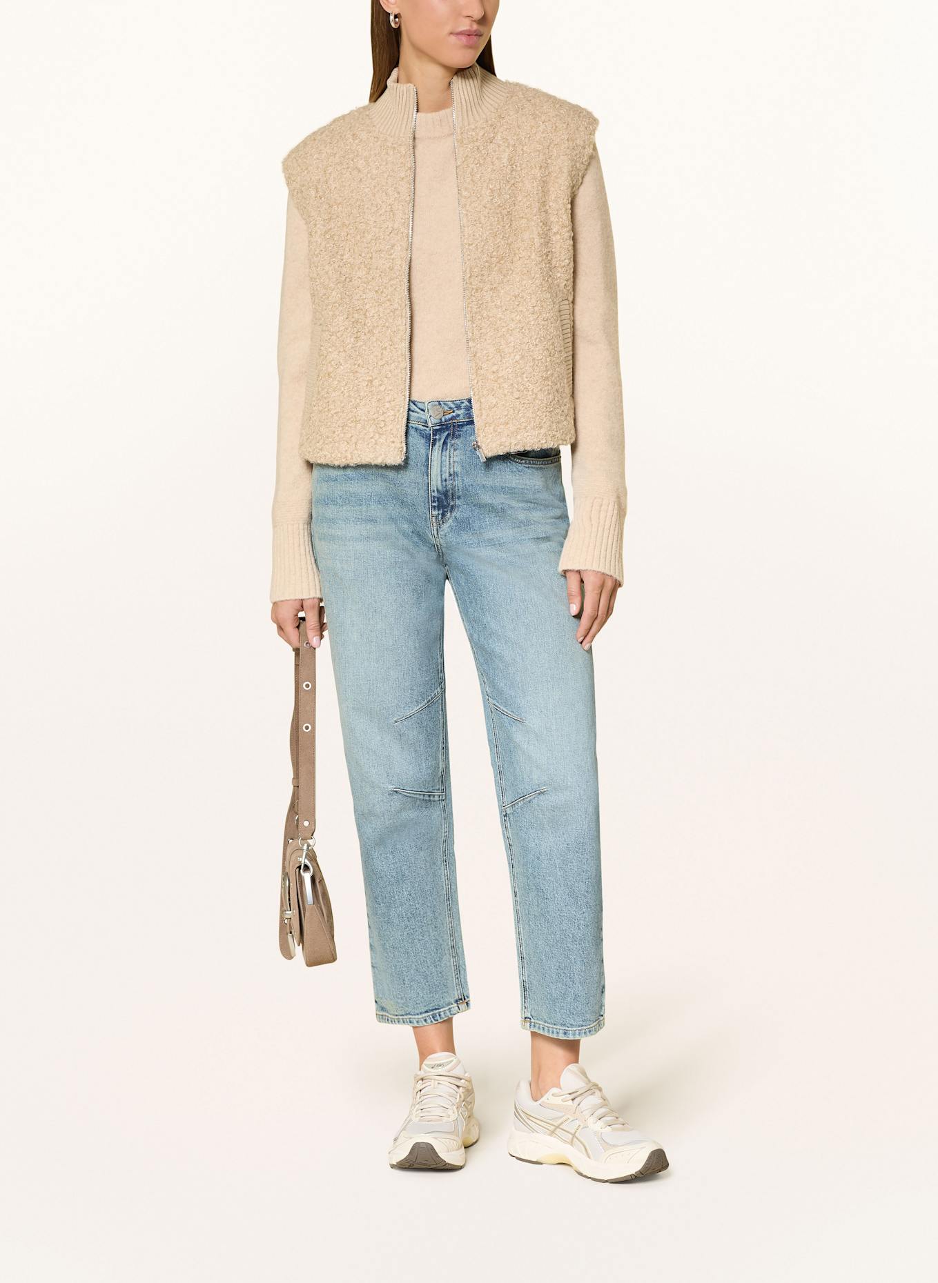 OPUS Teddyfell-Weste GULUNI: HELLBRAUN