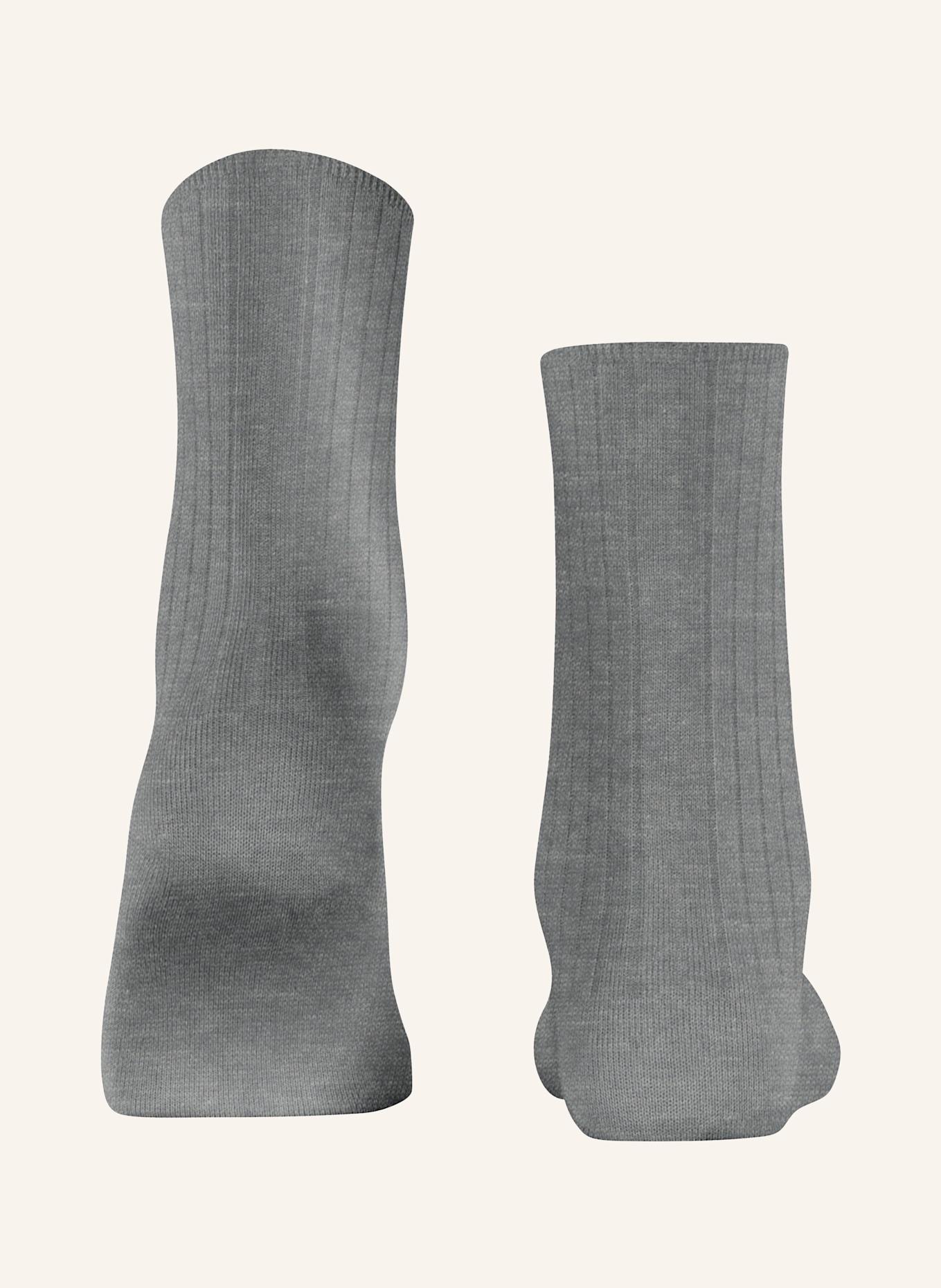 FALKE Socken COTTON RIB: 3390 LIGHT GREYMEL.